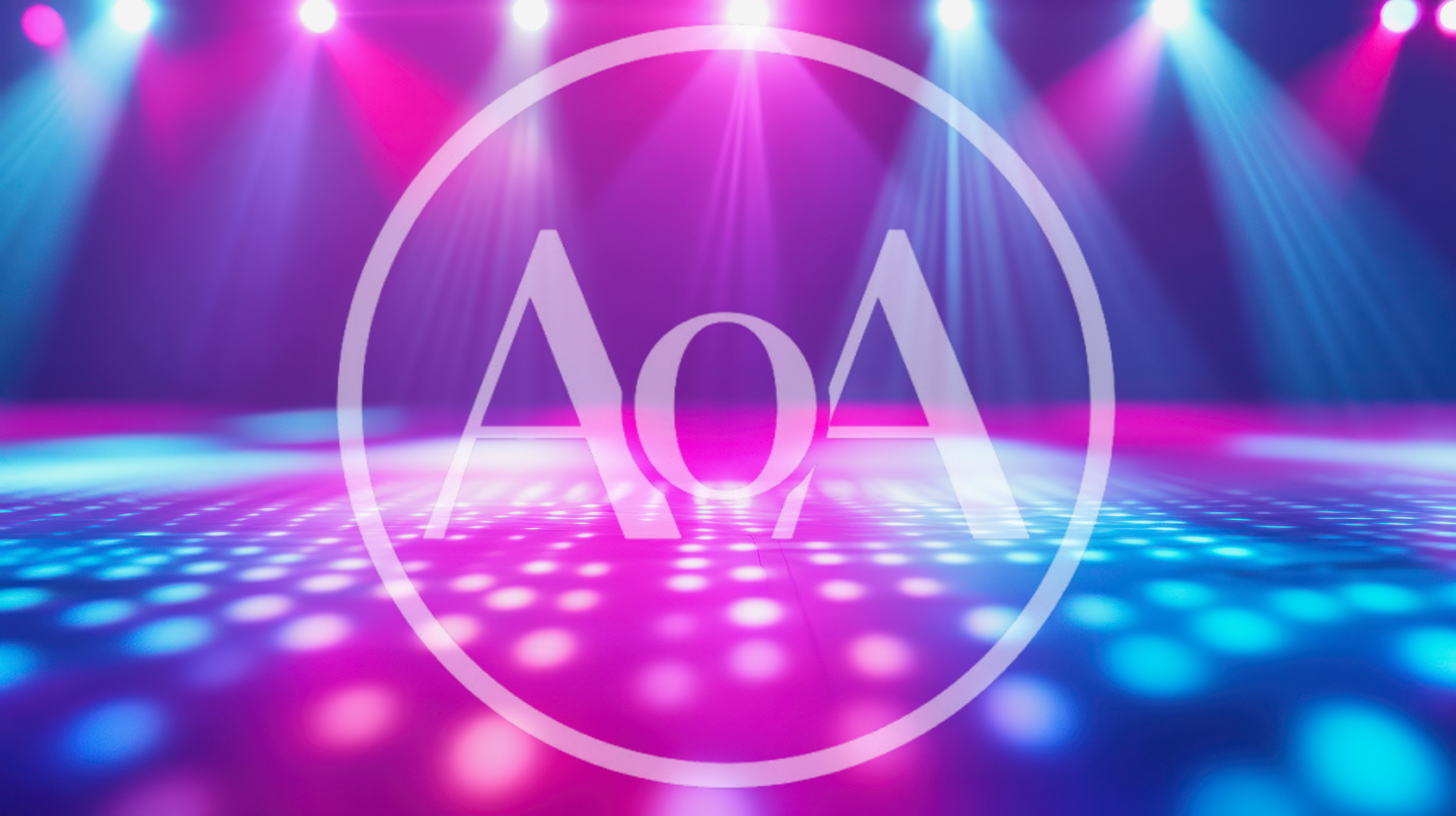 Empty Disco Dance Floor With Colorful Stage Lighting