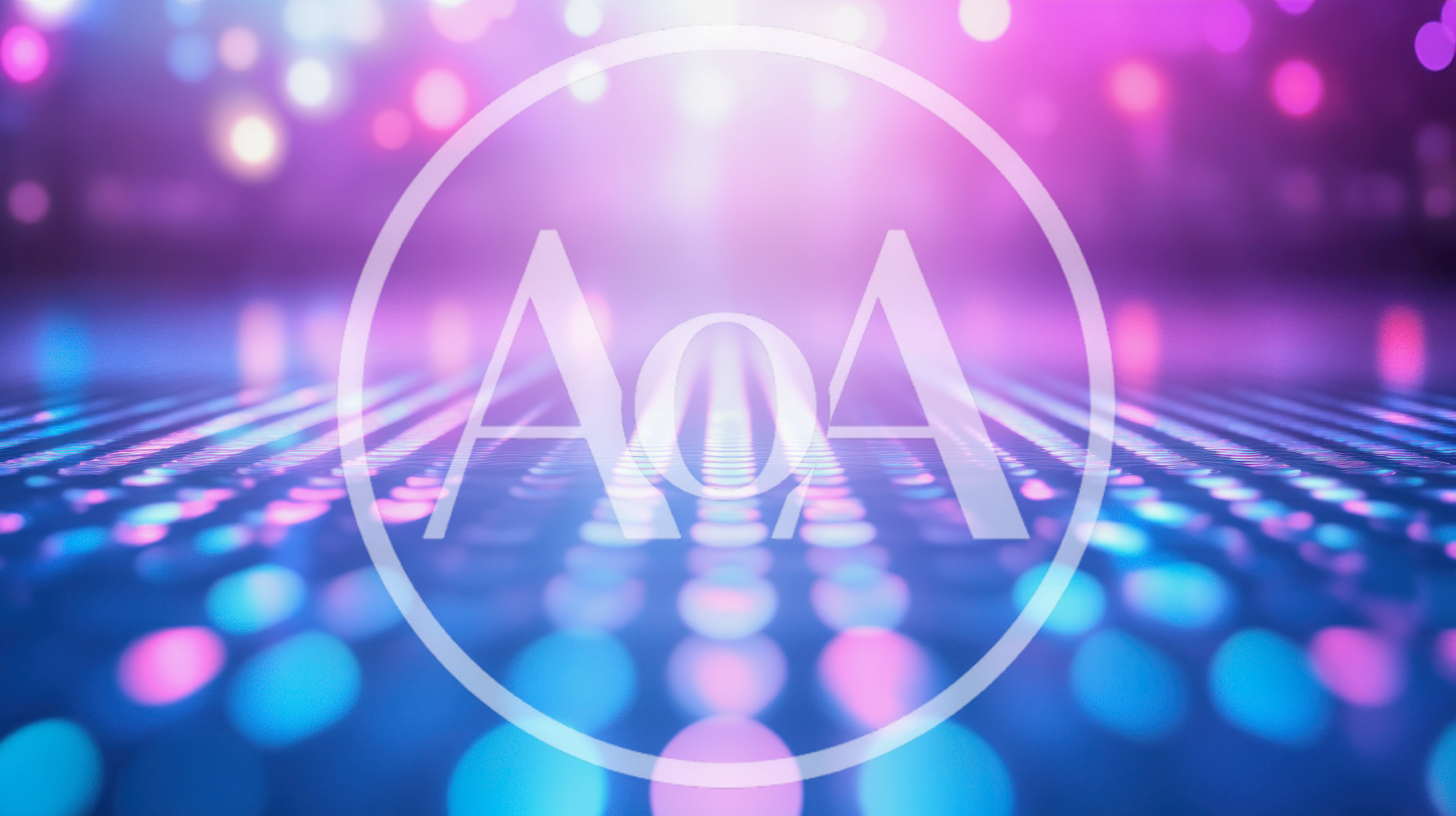 Abstract Disco Dance Floor With Glowing Neon Lights