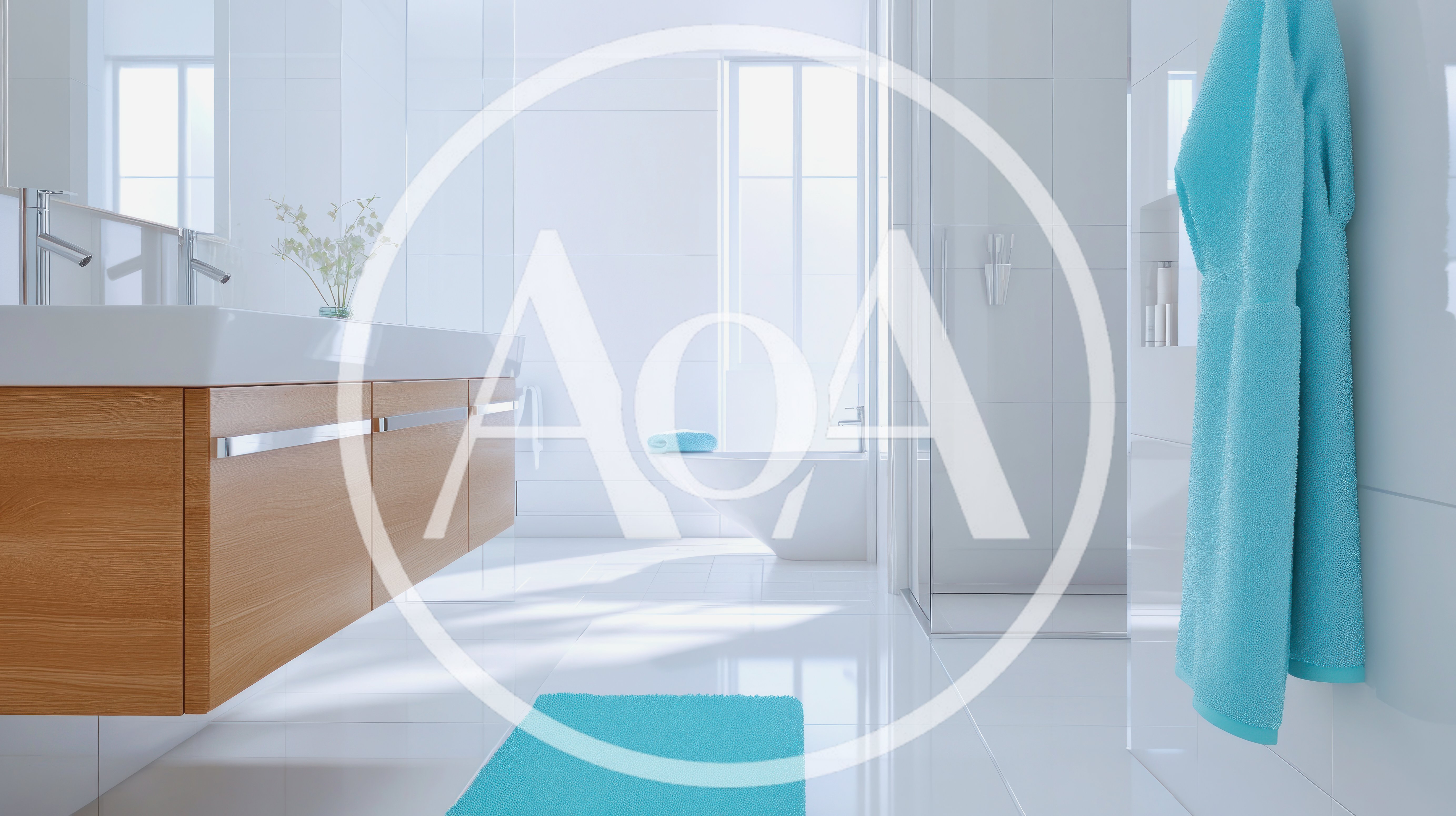 Modern Minimalist Bathroom Interior With Floating Vanity