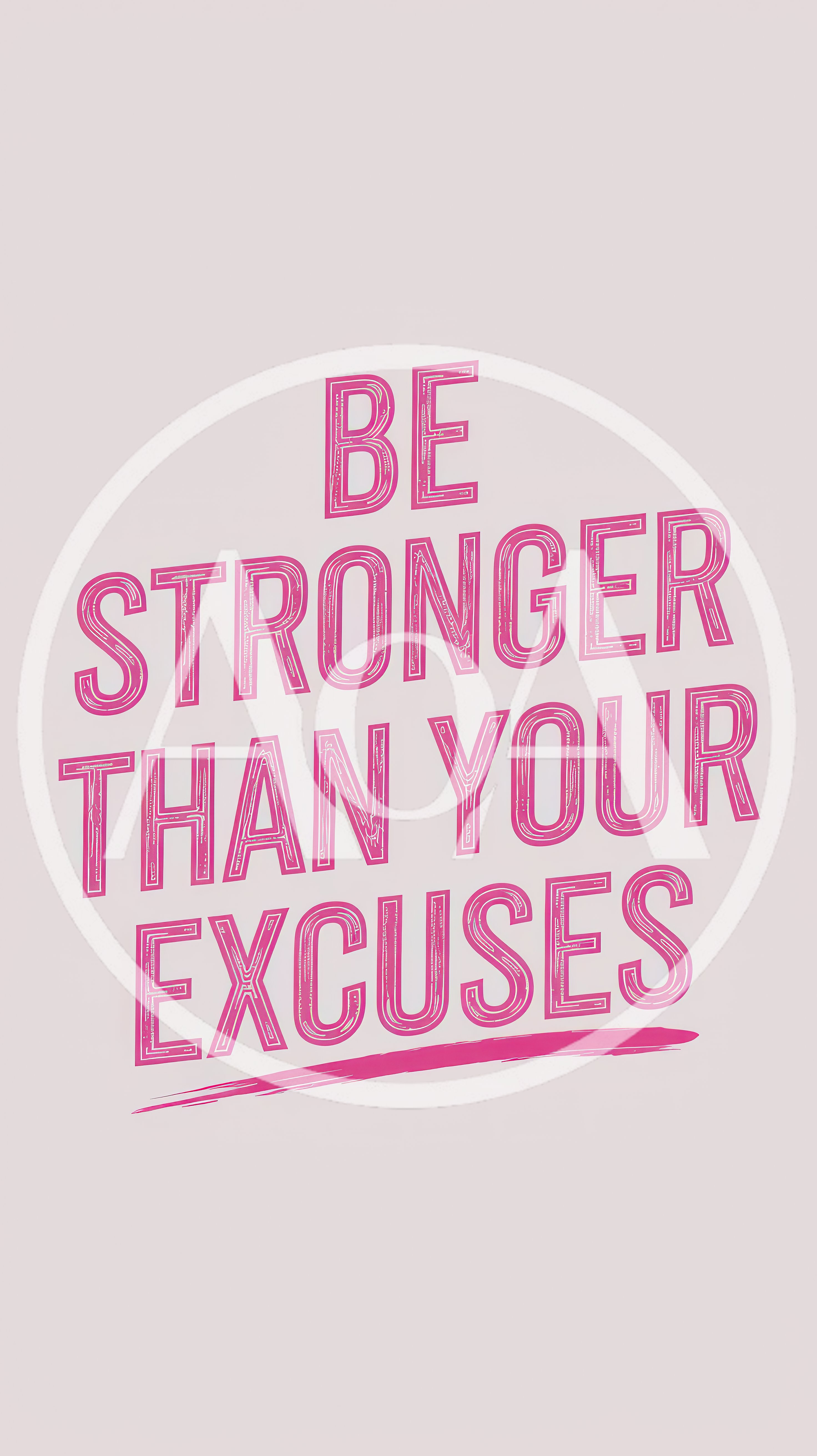 Be Stronger Than Your Excuses Motivational Quote Poster
