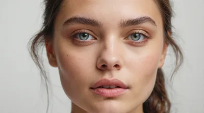 Close Up Portrait Of A Young Woman