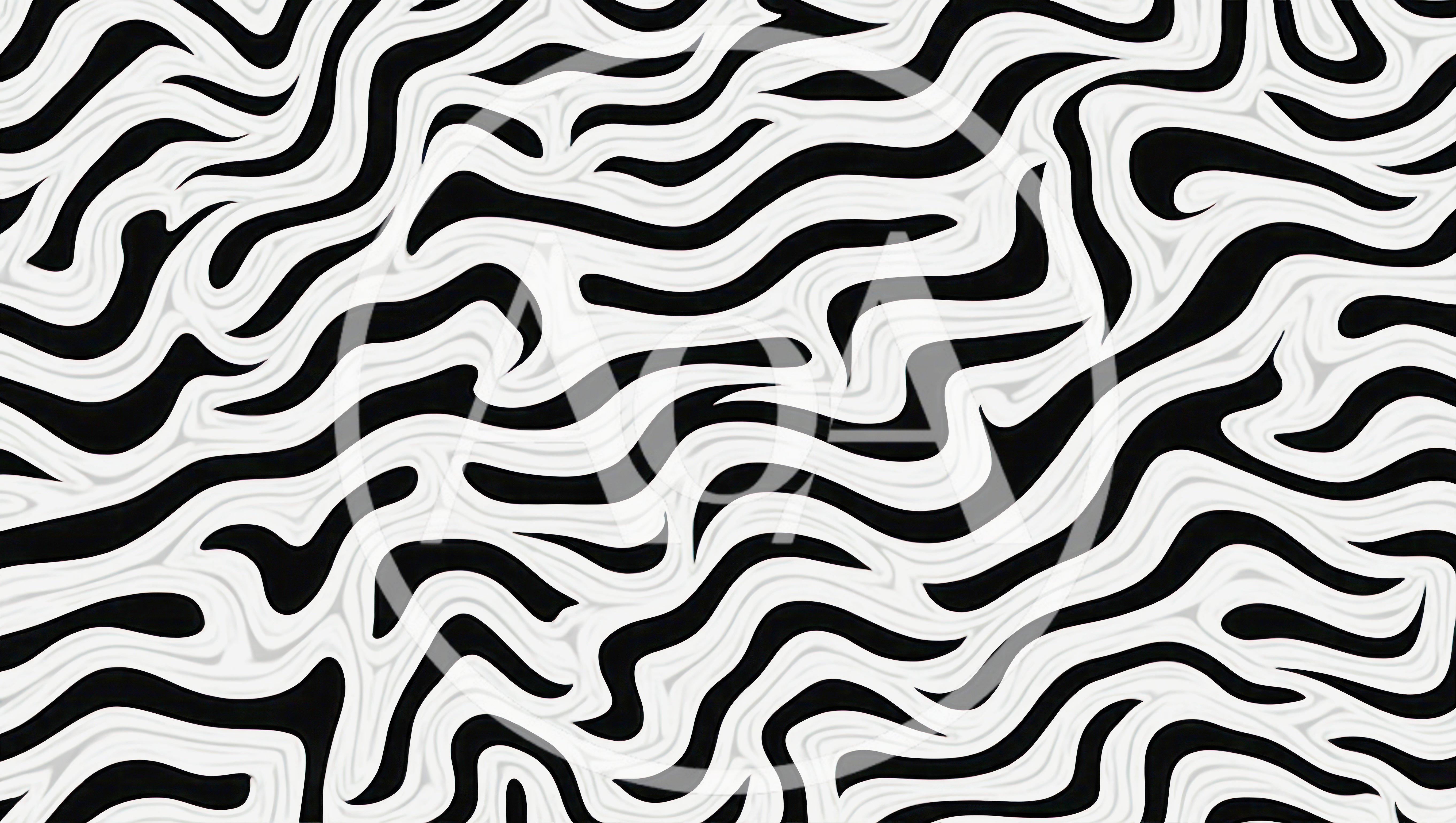 Abstract Black And White Wavy Zebra Pattern Background