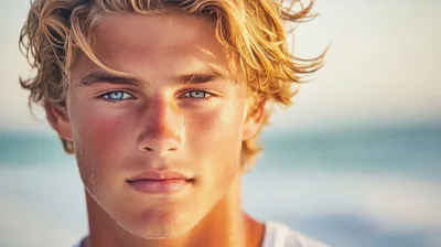 Portrait Of A Young Man With Blonde Hair