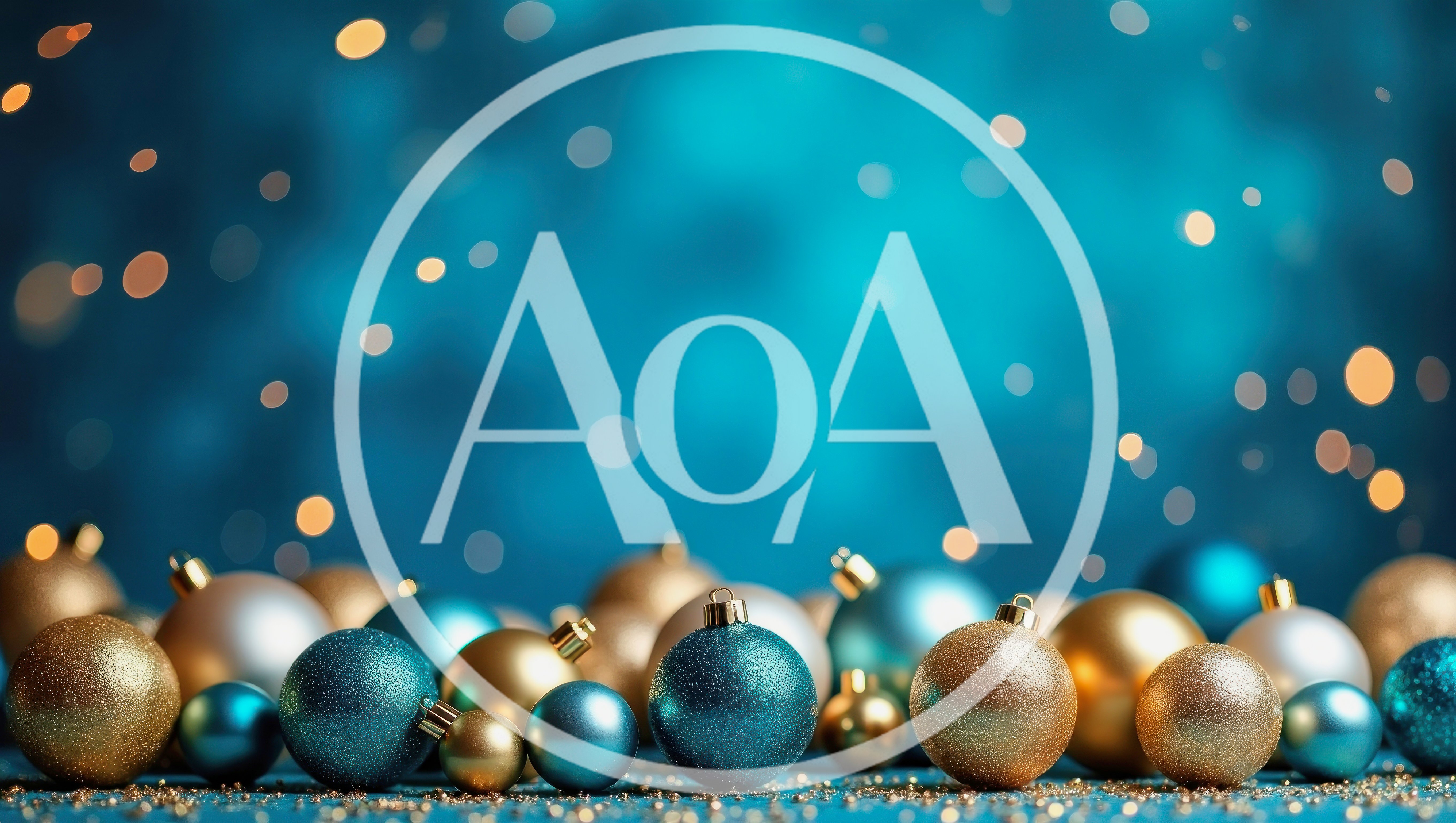 Christmas Ornaments Arranged on a Blue Background