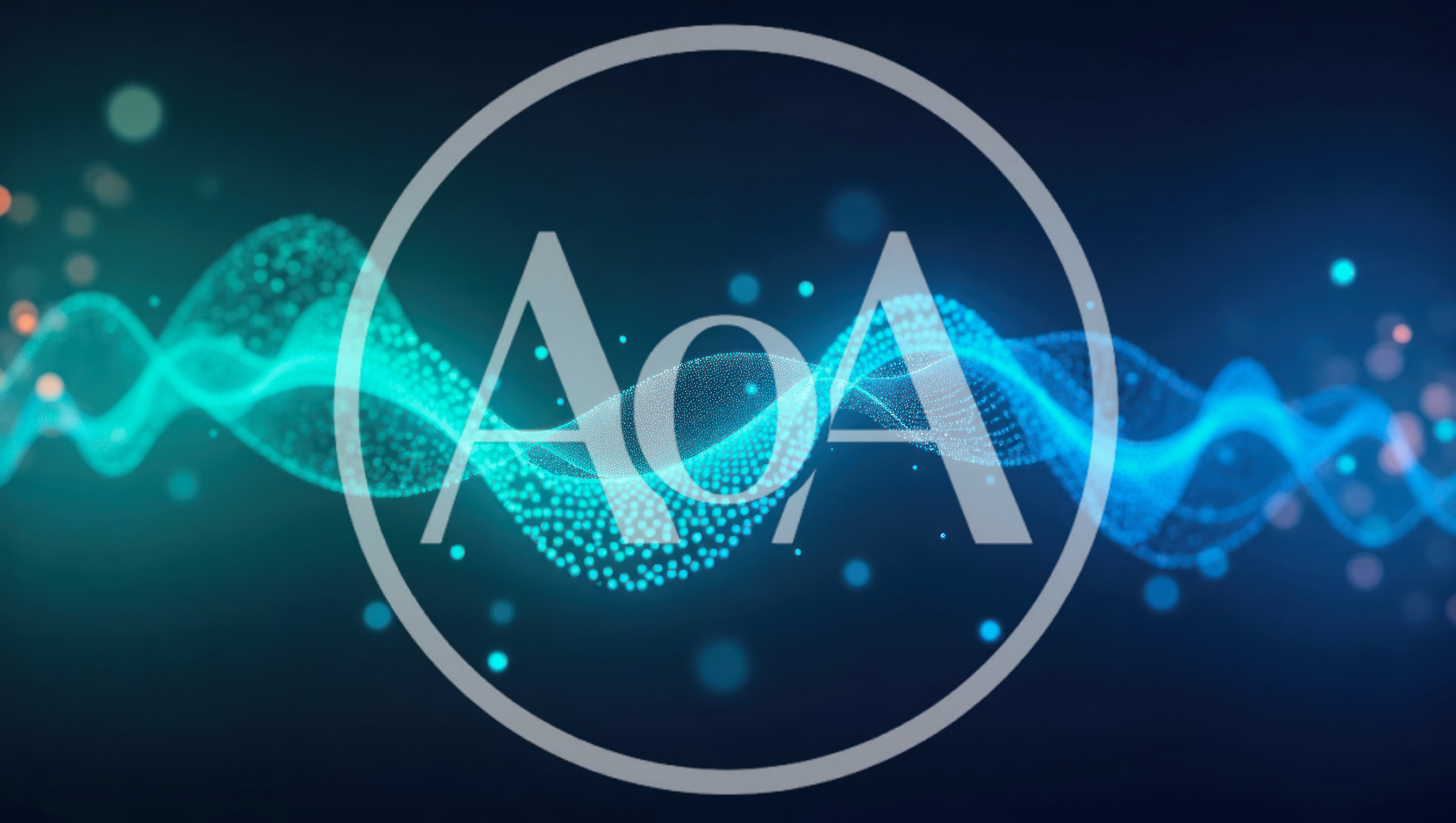 Abstract Digital Wave Form With Glowing Particles
