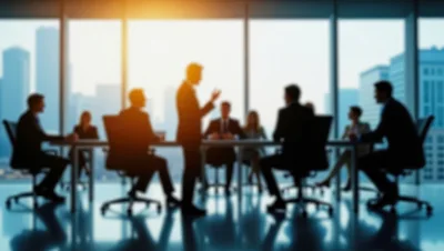 Business Professionals Having A Meeting In A Boardroom