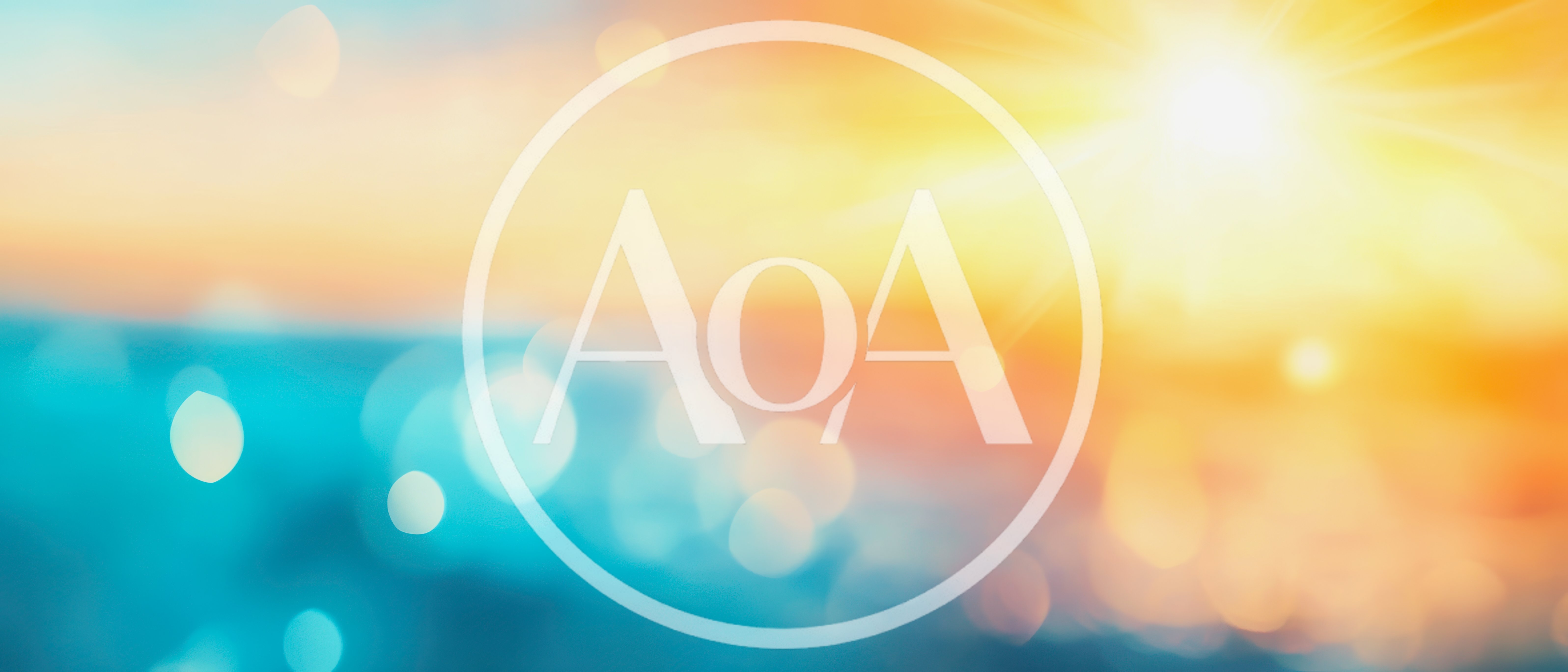 Abstract Blurred Ocean Sunset Background With Bokeh