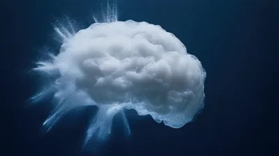 Abstract Cloud Formation Shaped Like A Human Brain