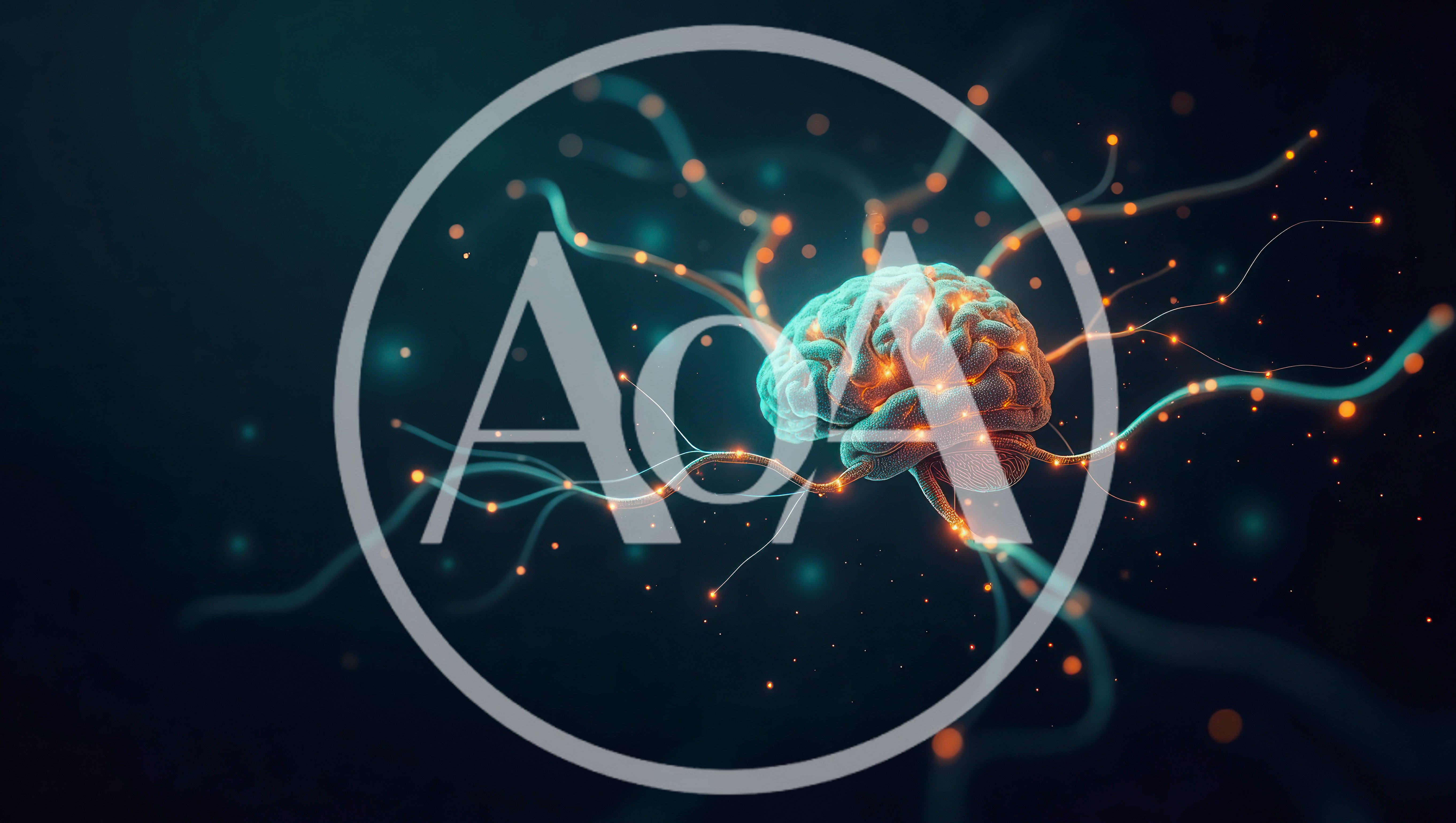 Digital Human Brain With Glowing Neural Network Connections