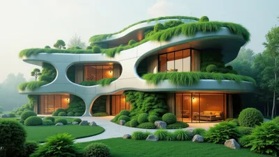 Modern Eco-Friendly Organic Architecture Villa
