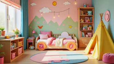Cozy Children Bedroom With Playful Decor And Teepee