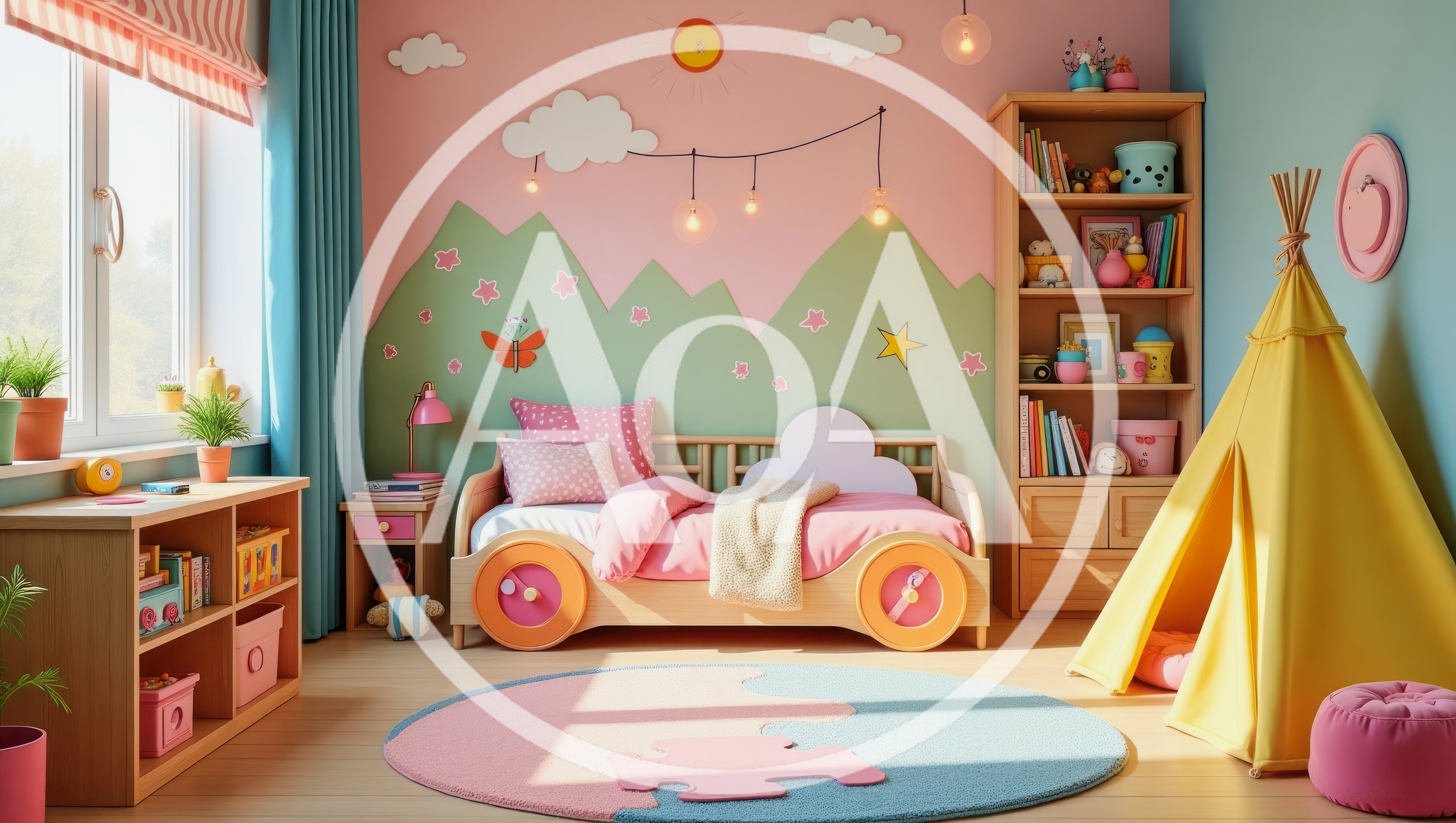 Cozy Children Bedroom With Playful Decor And Teepee