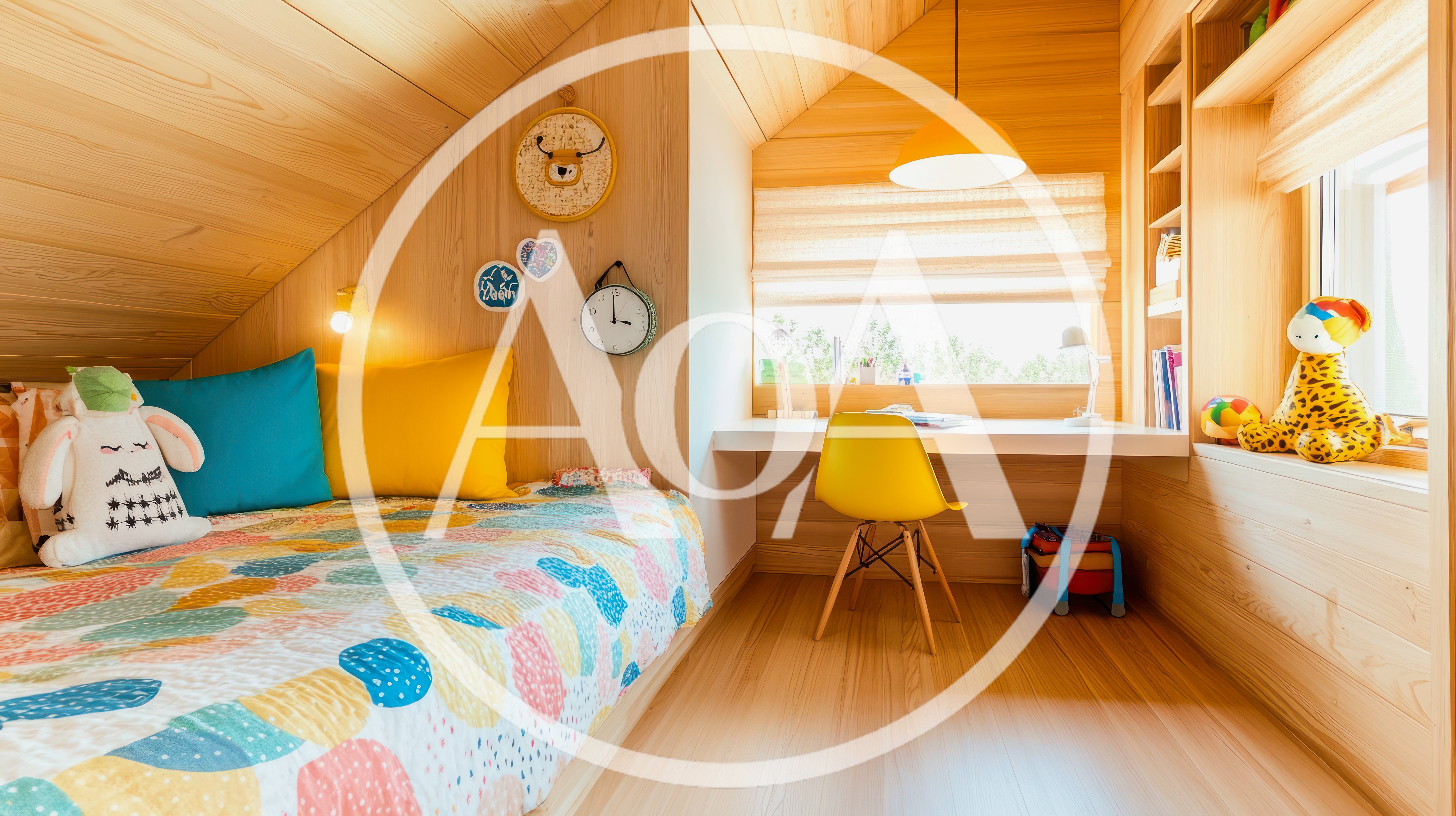 Cozy Modern Children Bedroom With Wooden Interior Design