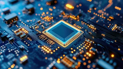 Central Processing Unit On A Computer Circuit Board