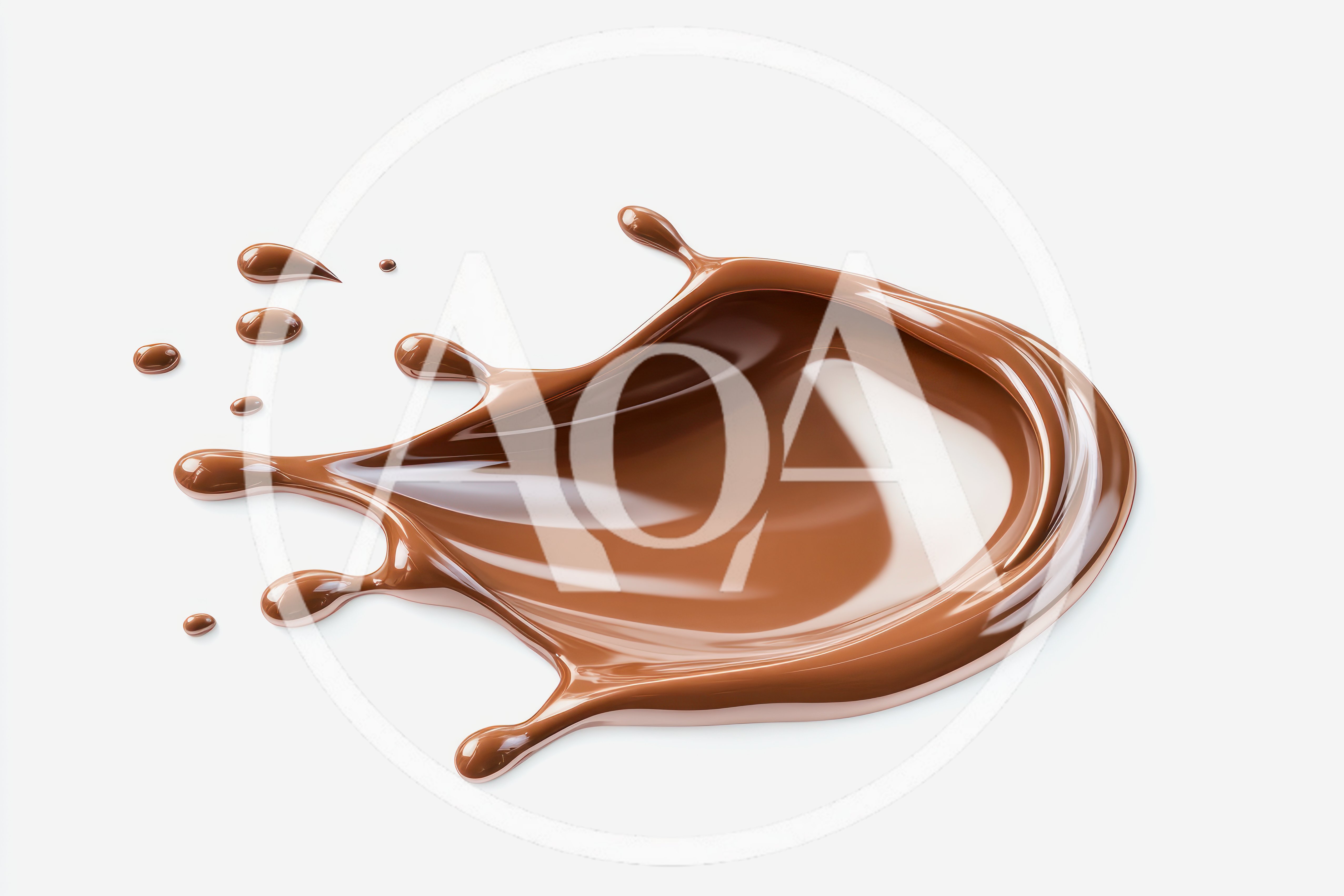 Liquid Chocolate Splash Isolated On White Background