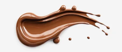Smooth Liquid Chocolate Splash On White Background