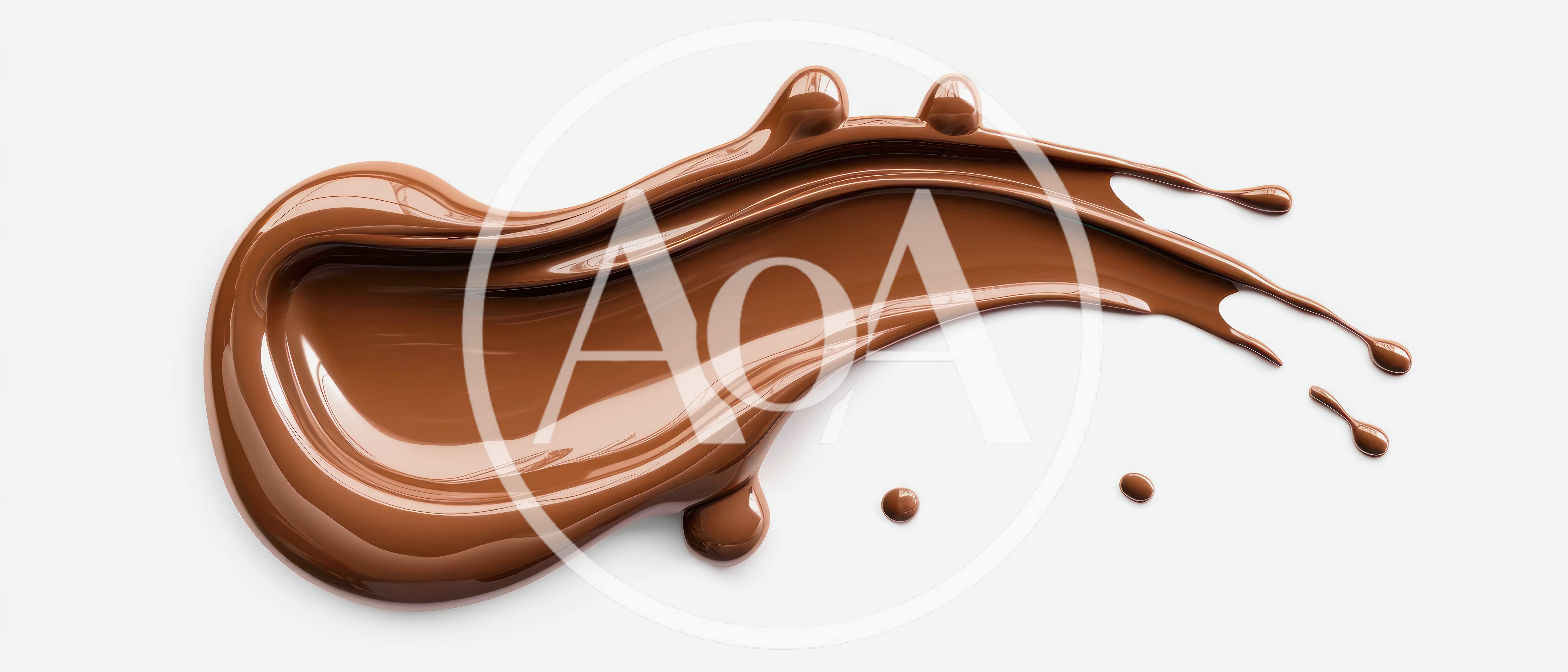 Smooth Liquid Chocolate Splash On White Background
