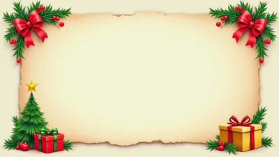 Christmas Holiday Greeting Card Background With Decorations