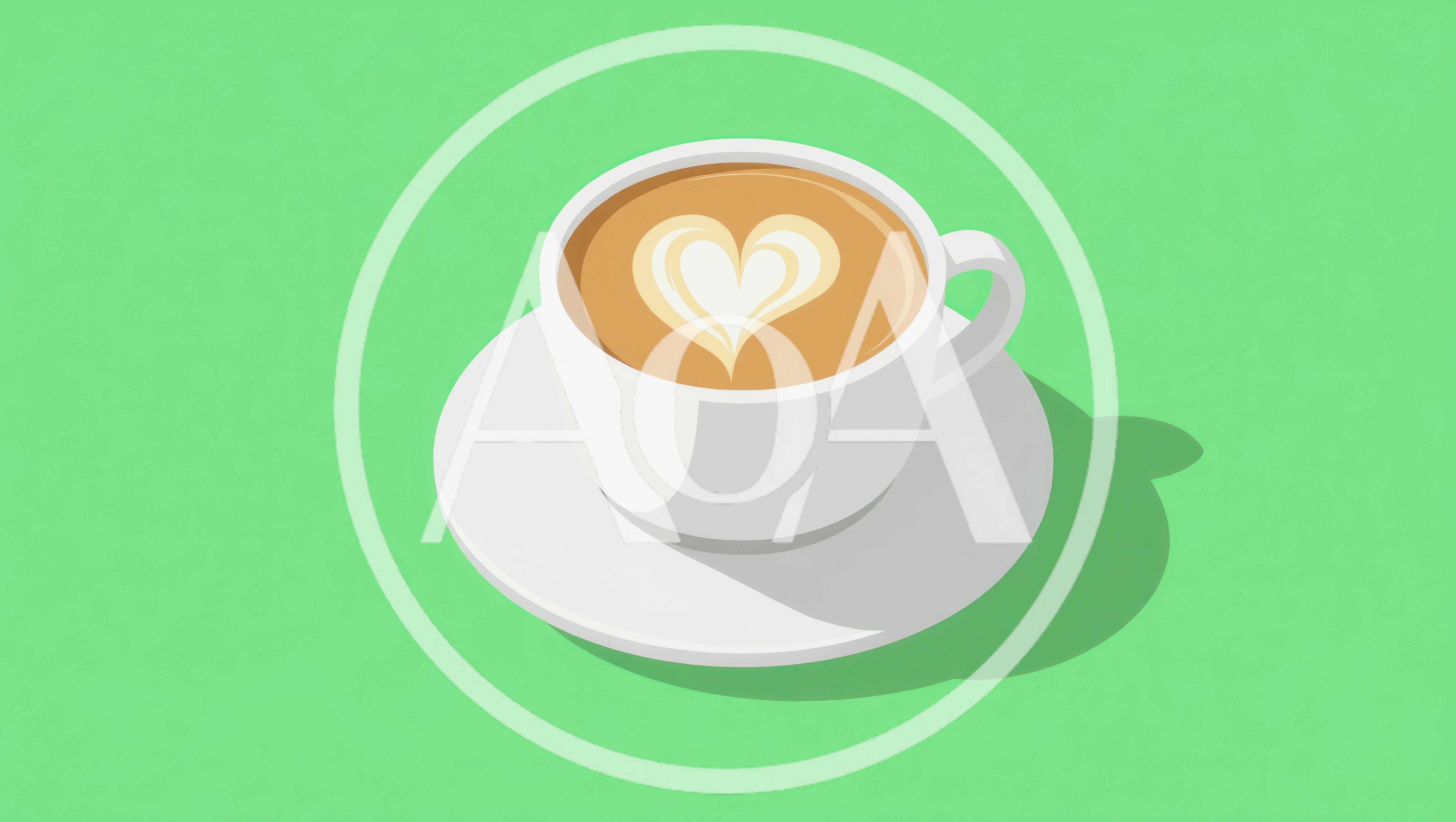 Isometric Illustration Of A Coffee Cup With Heart Latte Art