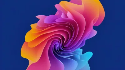 Abstract Swirling Colorful Fluid Wave Background
