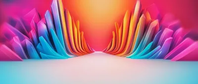 Abstract 3D Background With Colorful Crystal Structures