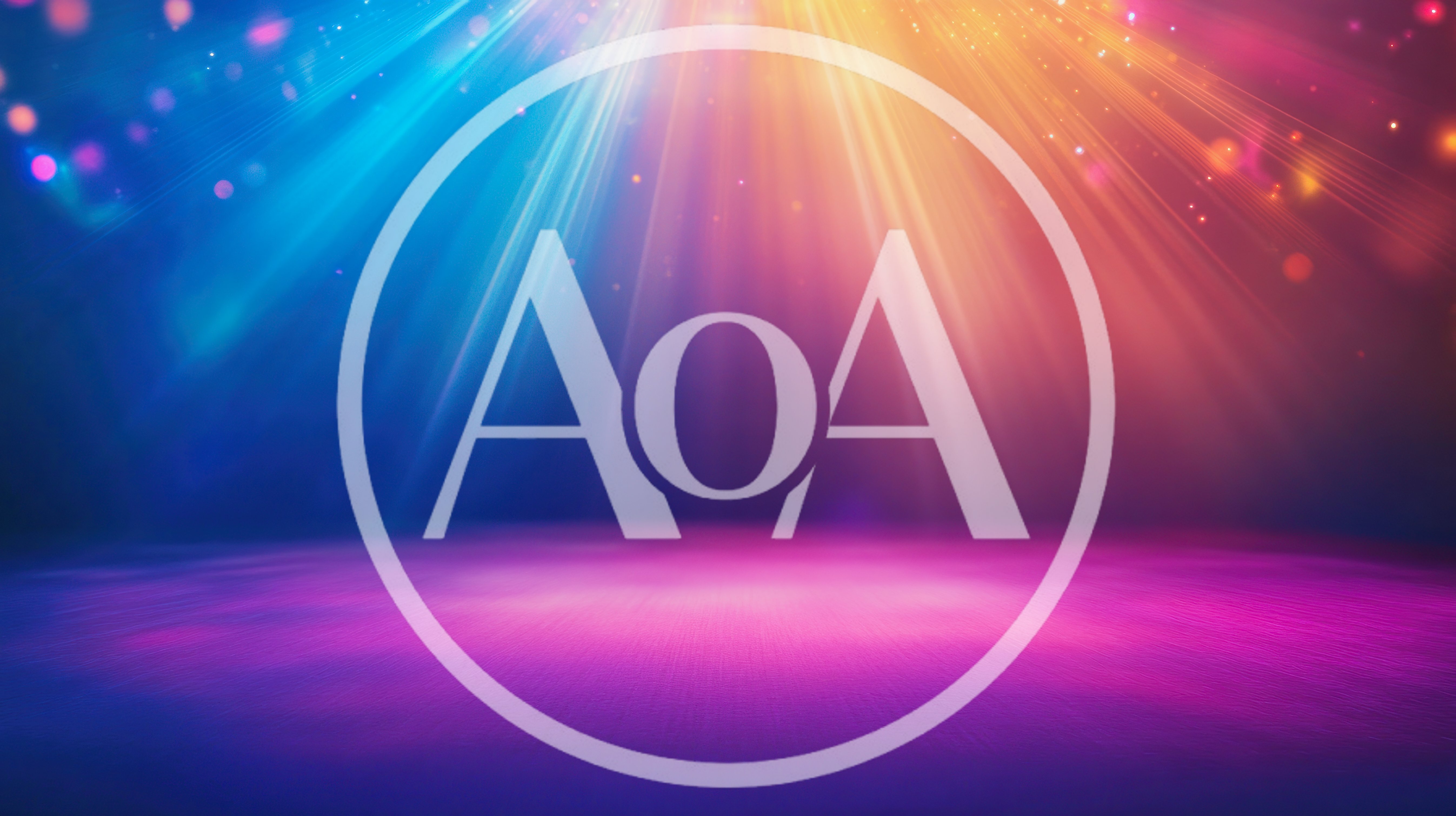 Abstract Stage Background With Blue And Orange Spotlight