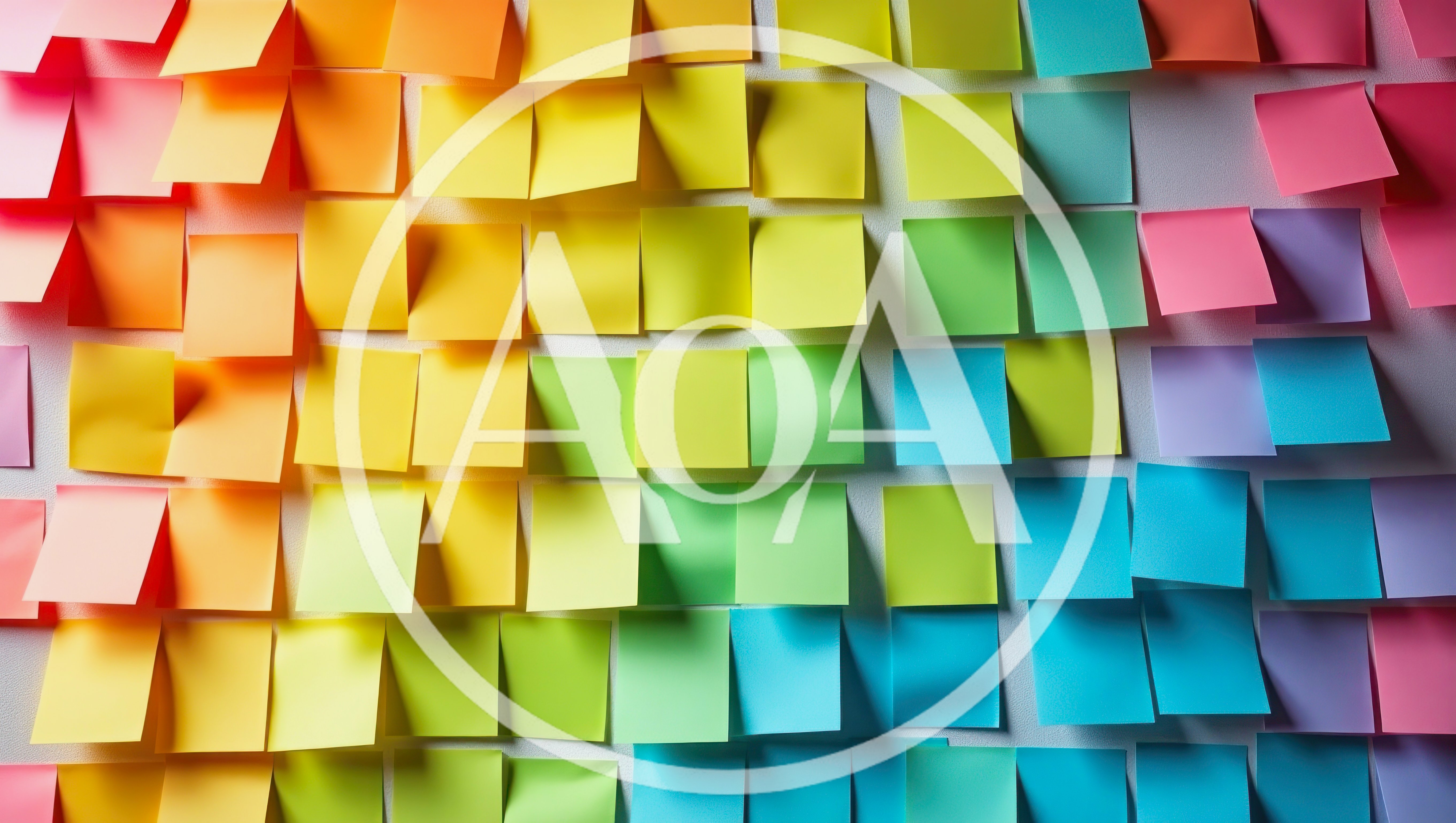 Colorful Sticky Notes Arranged On A Wall