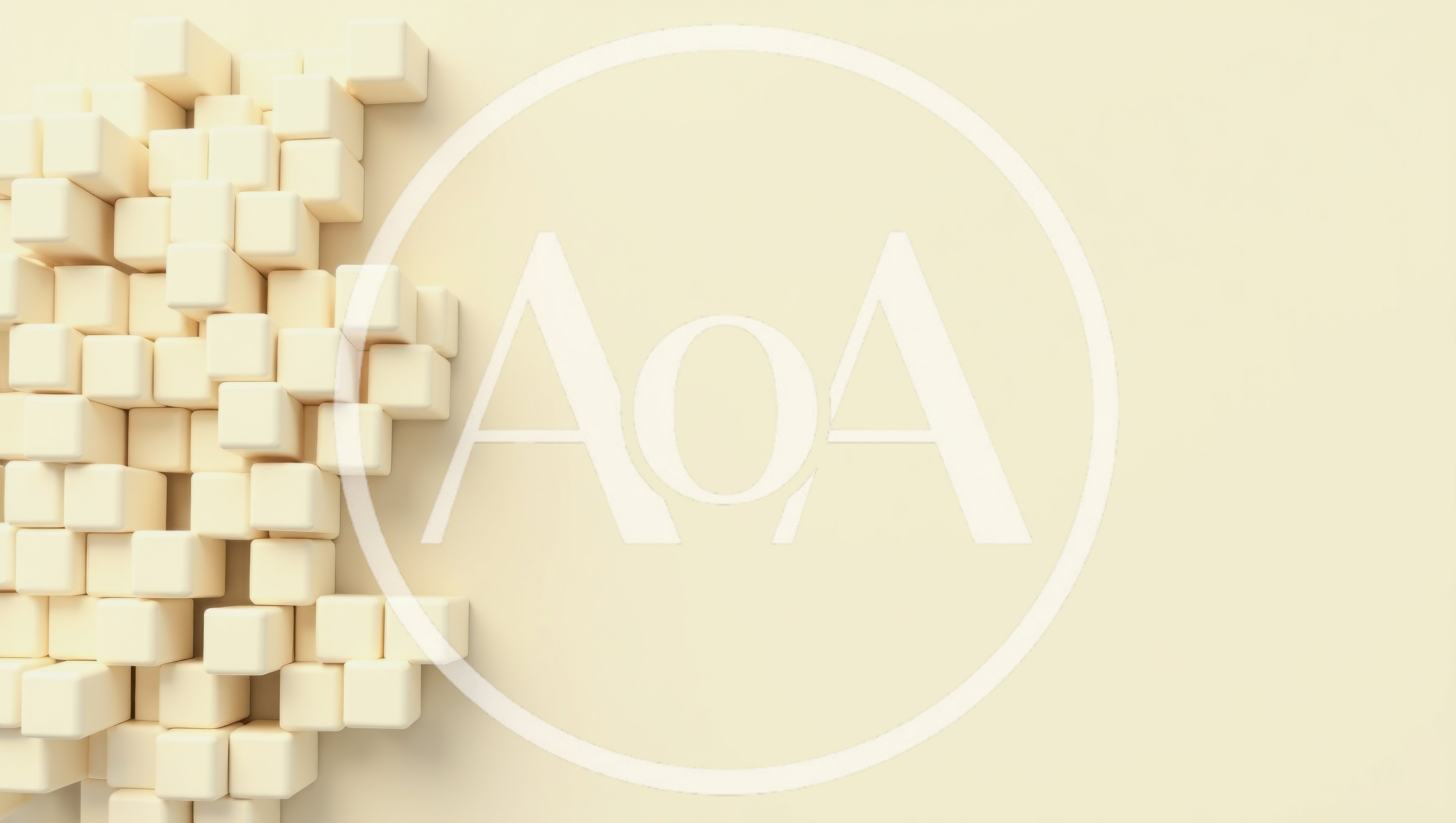 Abstract 3D Background With Cream Colored Cubes