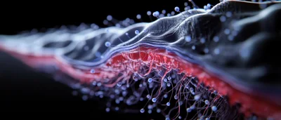 Abstract 3D Visualization Of Neural Network Synapses