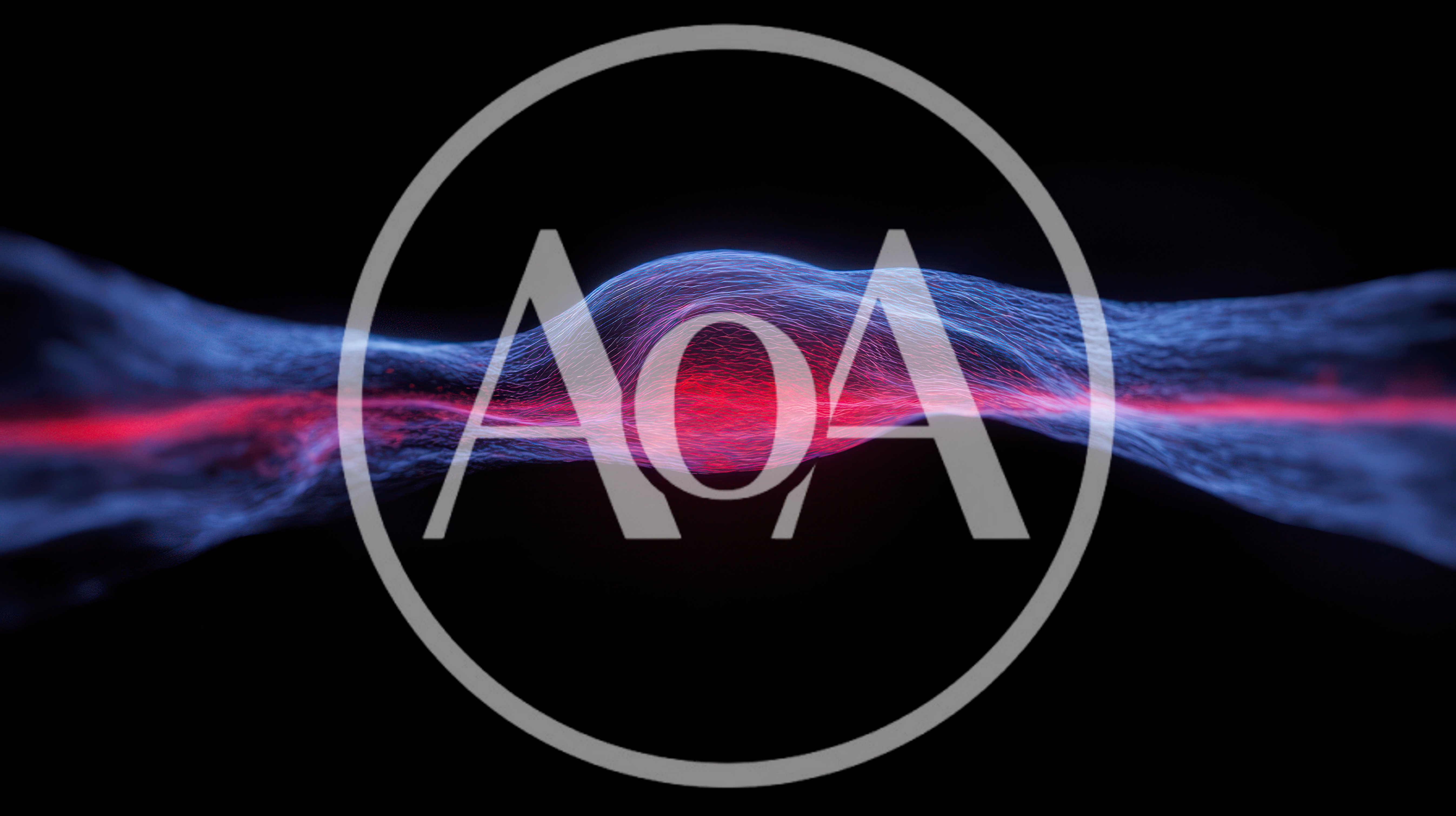 Abstract Glowing Energy Wave With Red Core