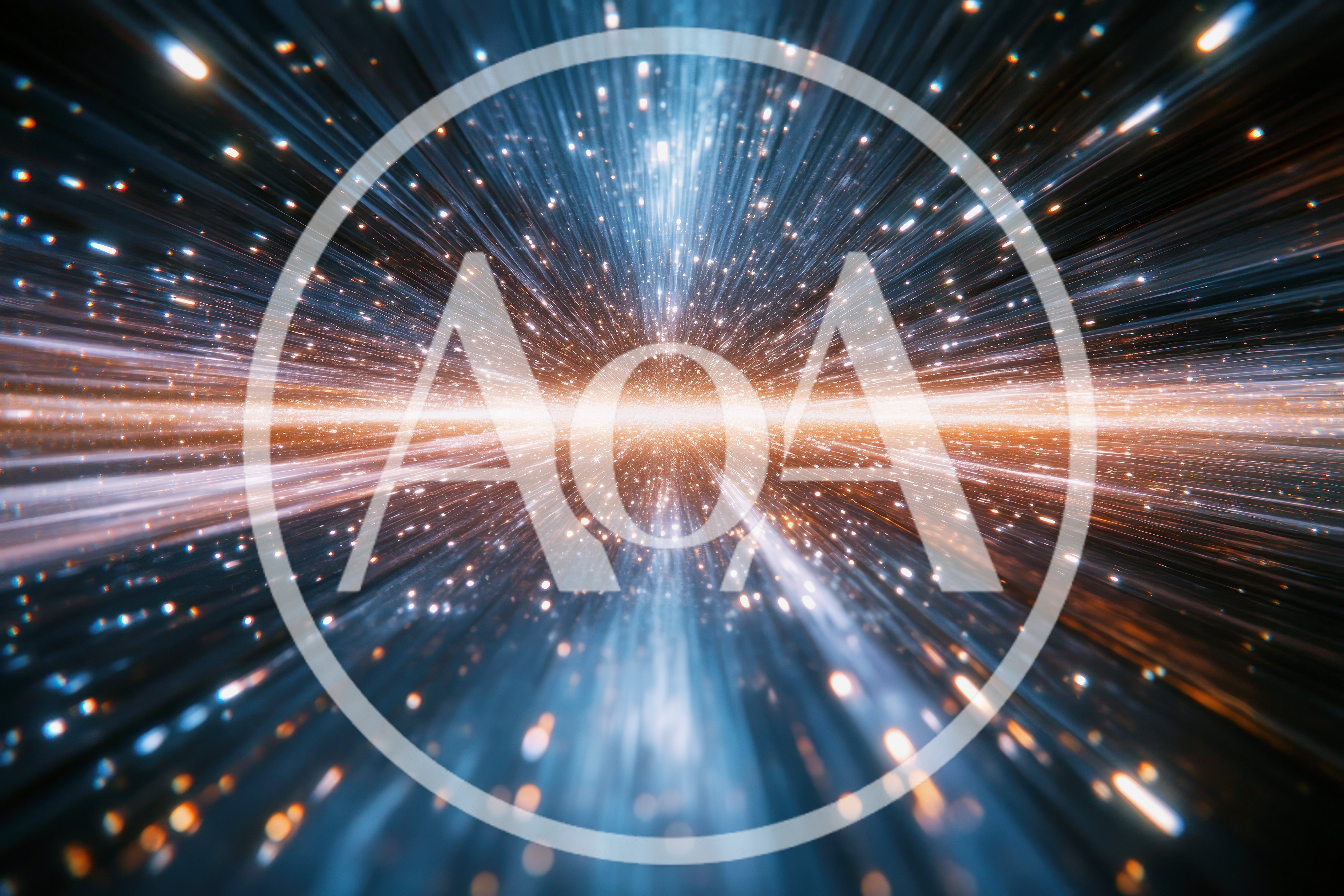 Abstract Warp Speed Light Streaks Through Hyperspace