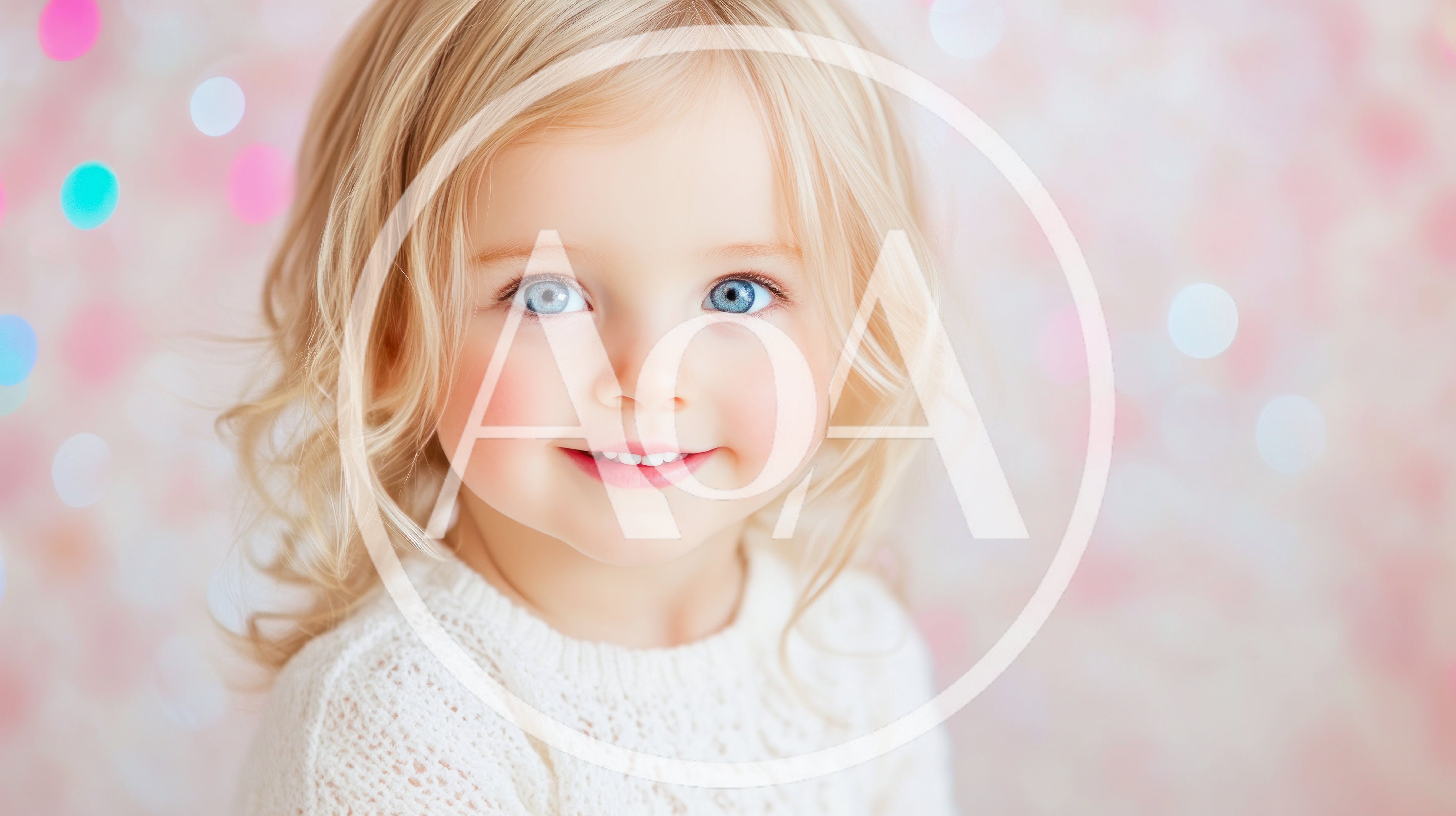 Portrait Of A Smiling Blonde Toddler Girl
