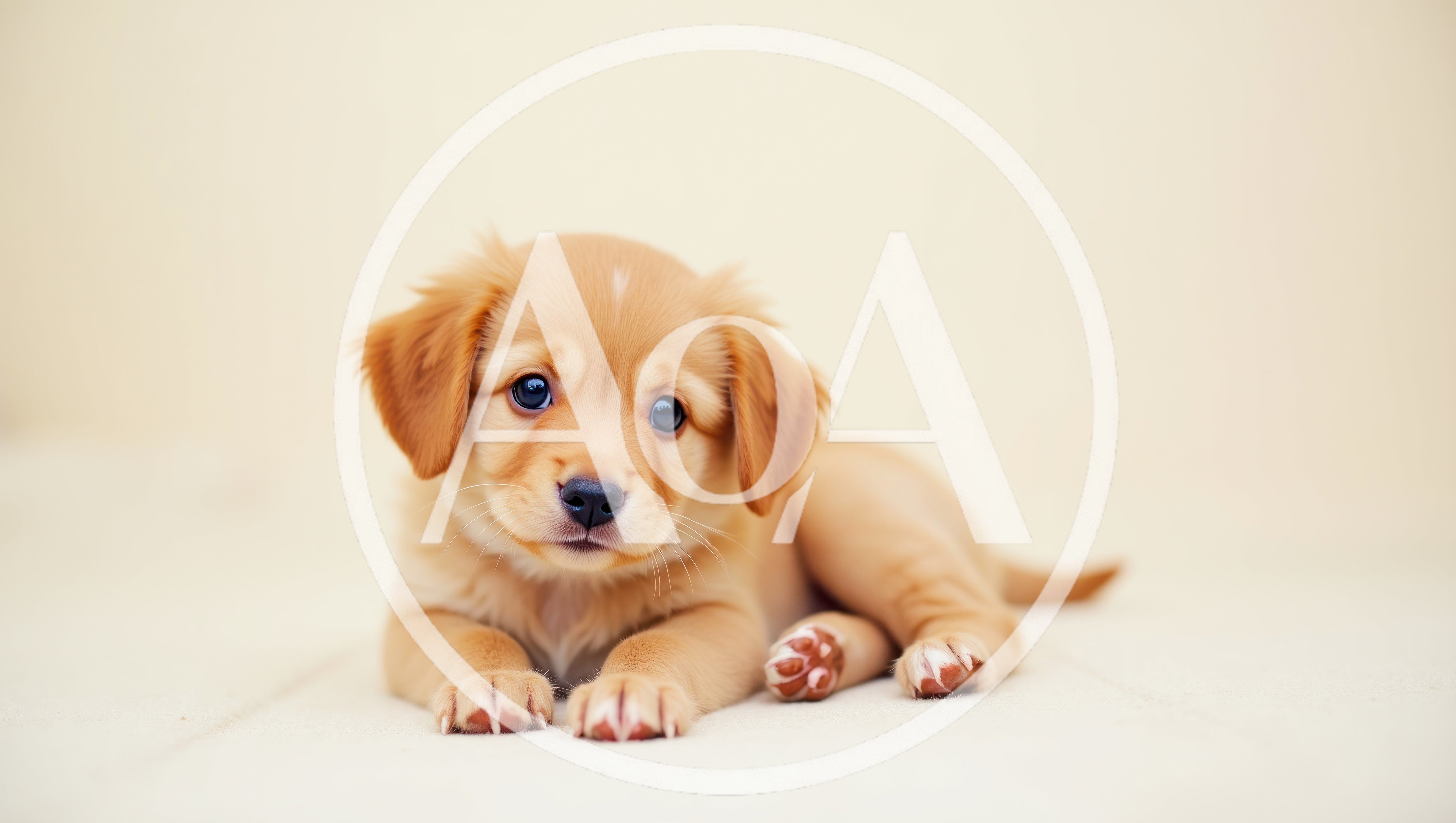 Adorable Golden Retriever Puppy Lying Down