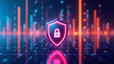 Cyber Security Shield With Glowing Digital Lock