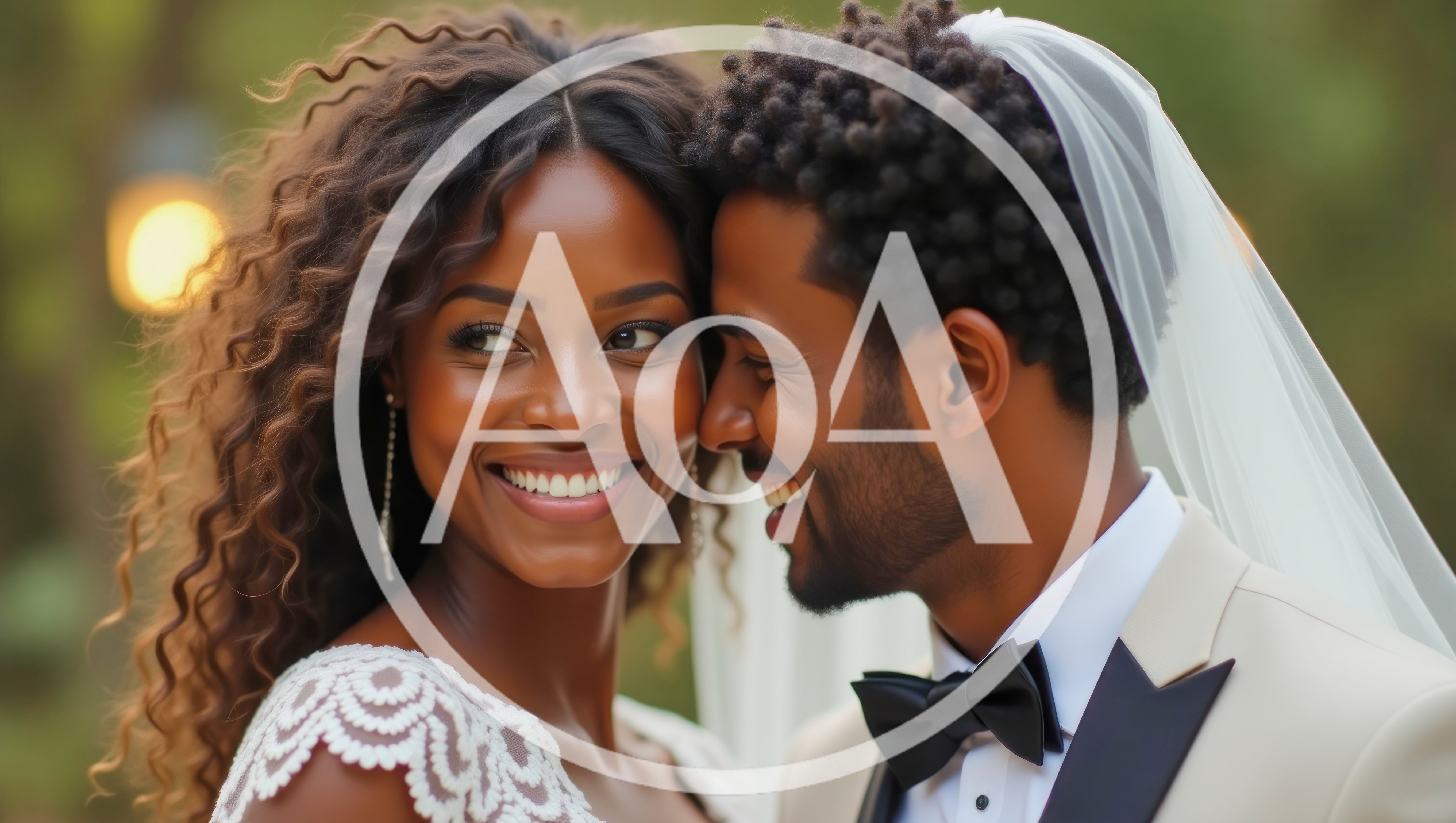 Happy Newlywed Couple Sharing A Romantic Moment