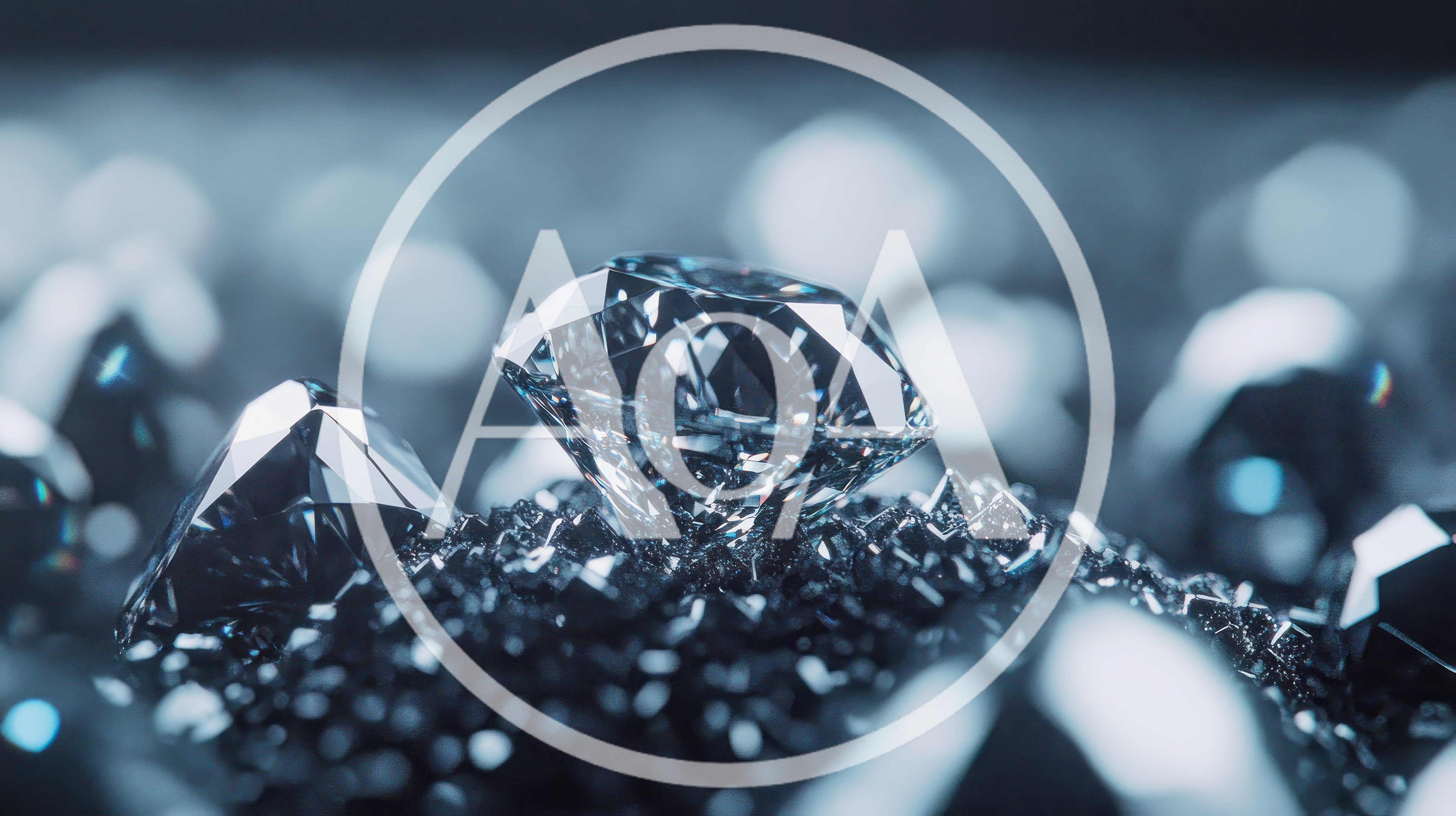 Brilliant Cut Diamond Resting On Dark Reflective Surface