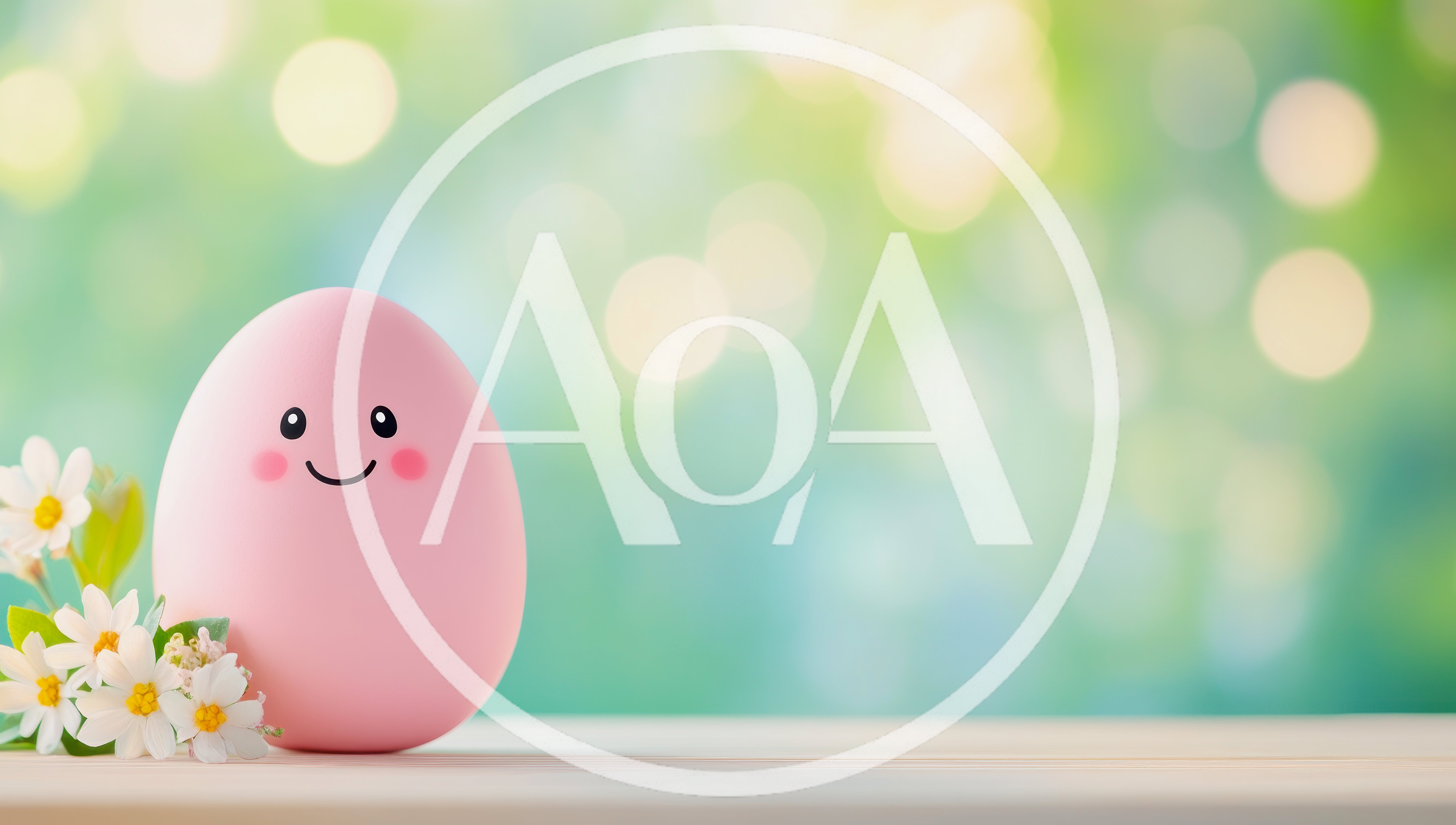 Cute Pink Easter Egg With Flowers