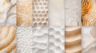 Abstract 3D Geometric And Organic Texture Backgrounds