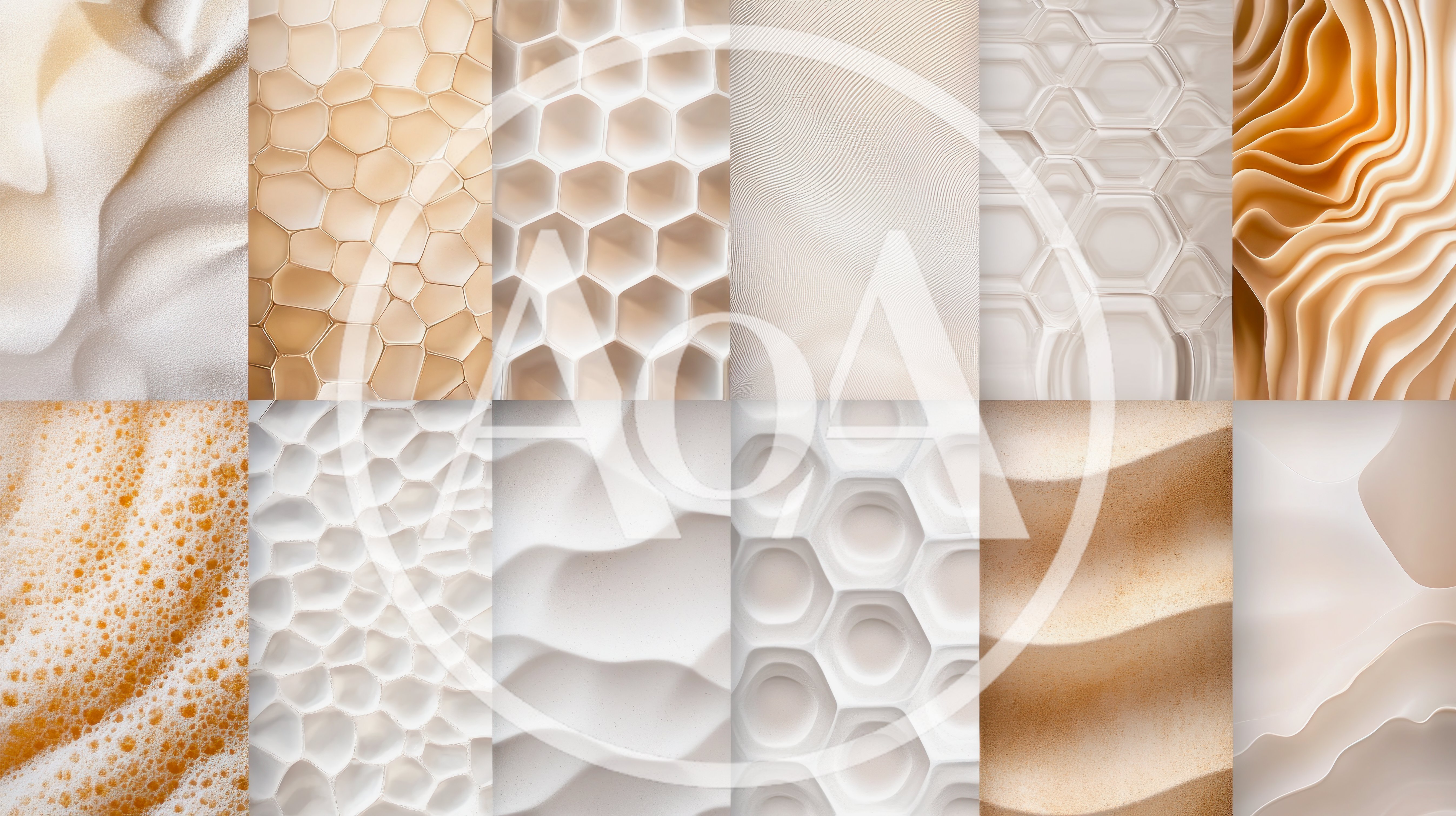 Abstract 3D Geometric And Organic Texture Backgrounds