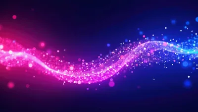 Abstract Glowing Particle Wave Motion Background