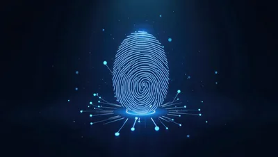 Digital Fingerprint Biometric Security Concept