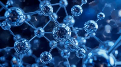 Abstract 3D Molecular Structure Visualization