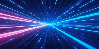 Abstract Digital Light Speed Warp Tunnel