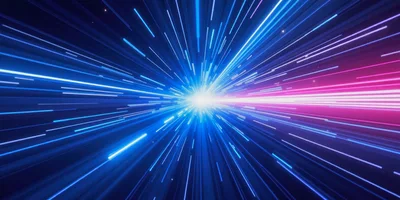 Abstract Hyperspace Warp Speed Light Trails