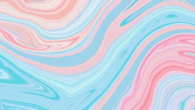Abstract Liquid Marble Texture With Pastel Pink And Blue