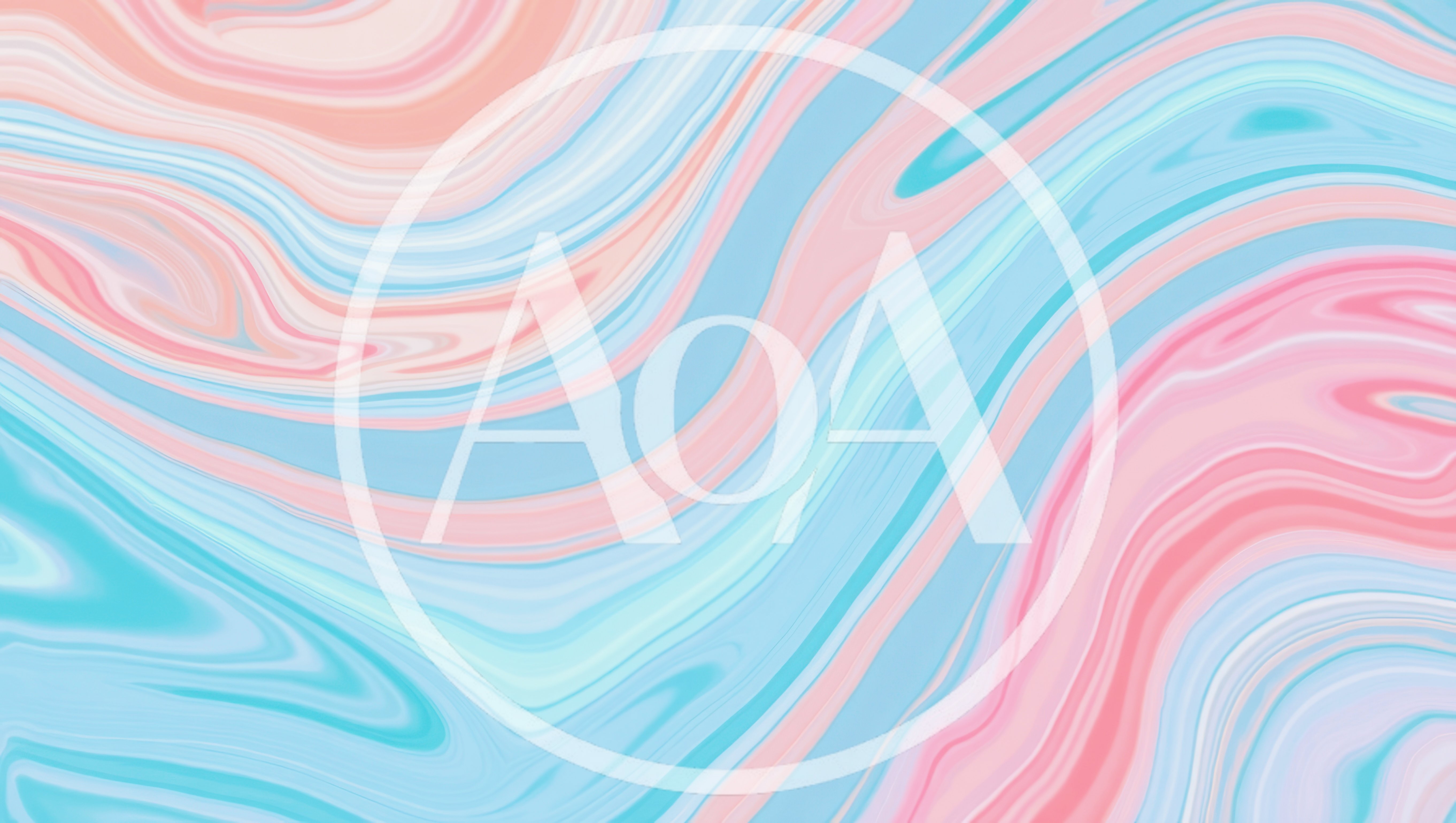 Abstract Liquid Marble Texture With Pastel Pink And Blue