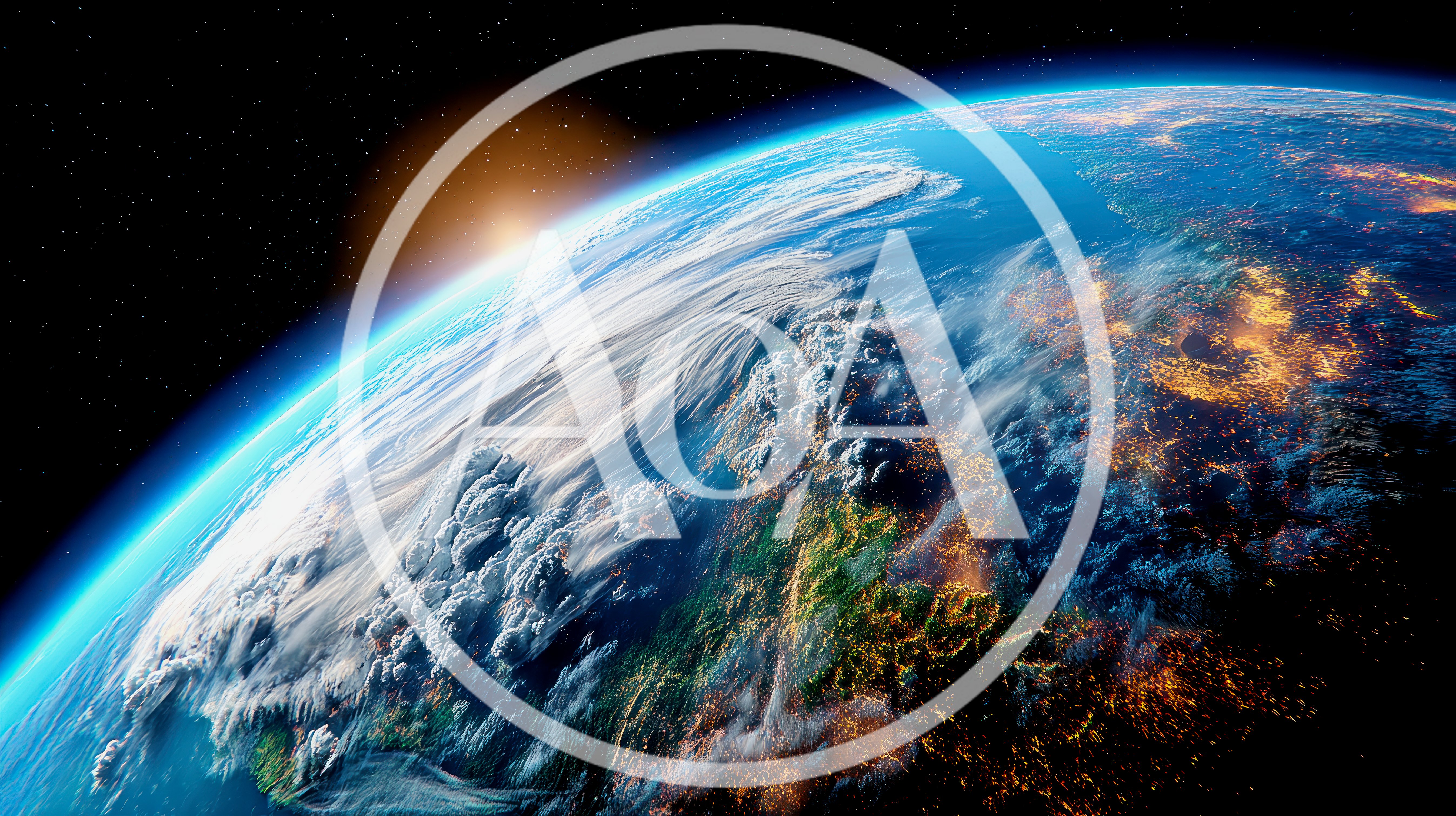 Cinematic View Of Earth From Space At Sunrise