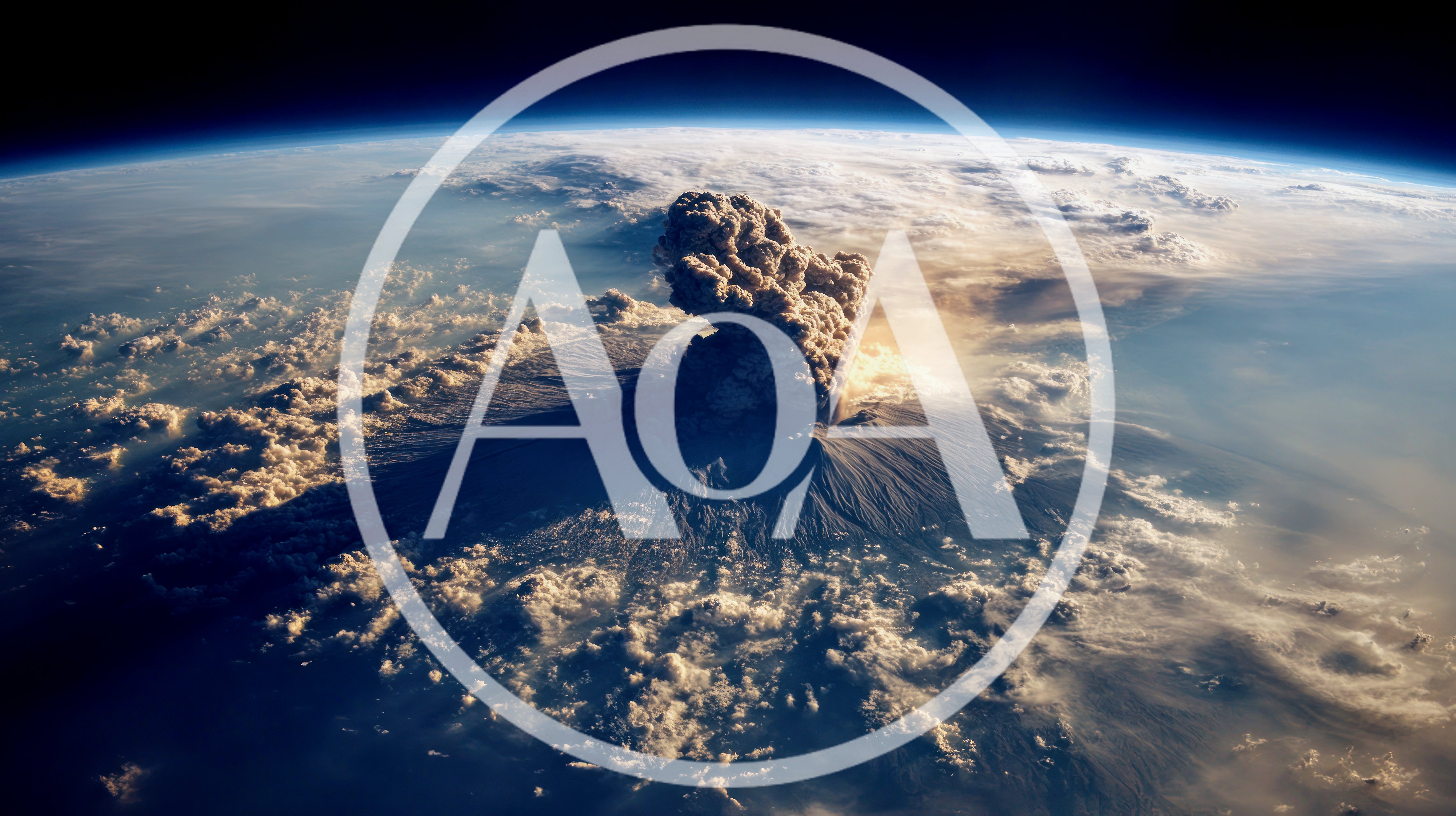 Volcanic Eruption Viewed From Space Orbit