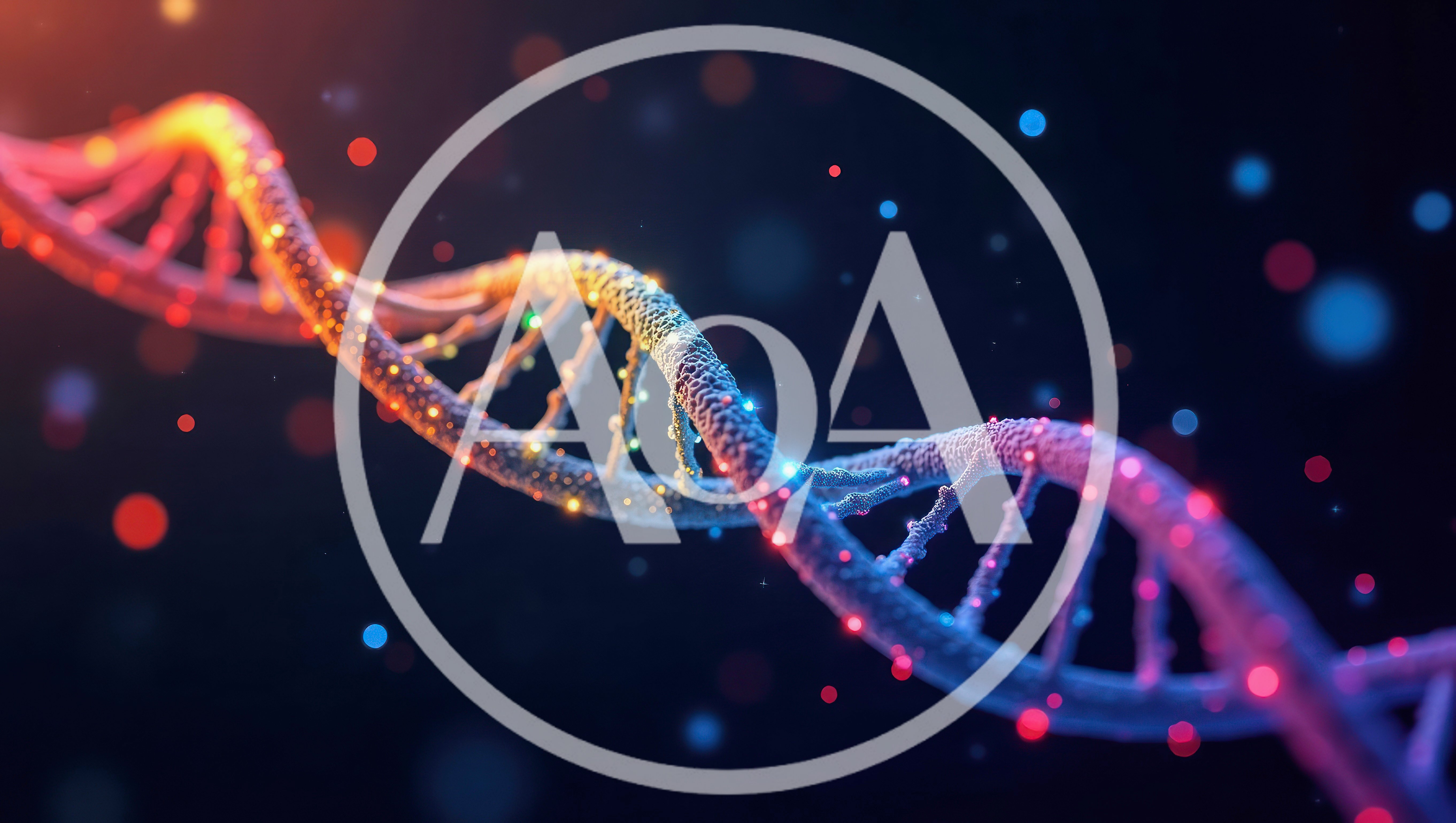 Glowing DNA Double Helix Strand in Deep Space
