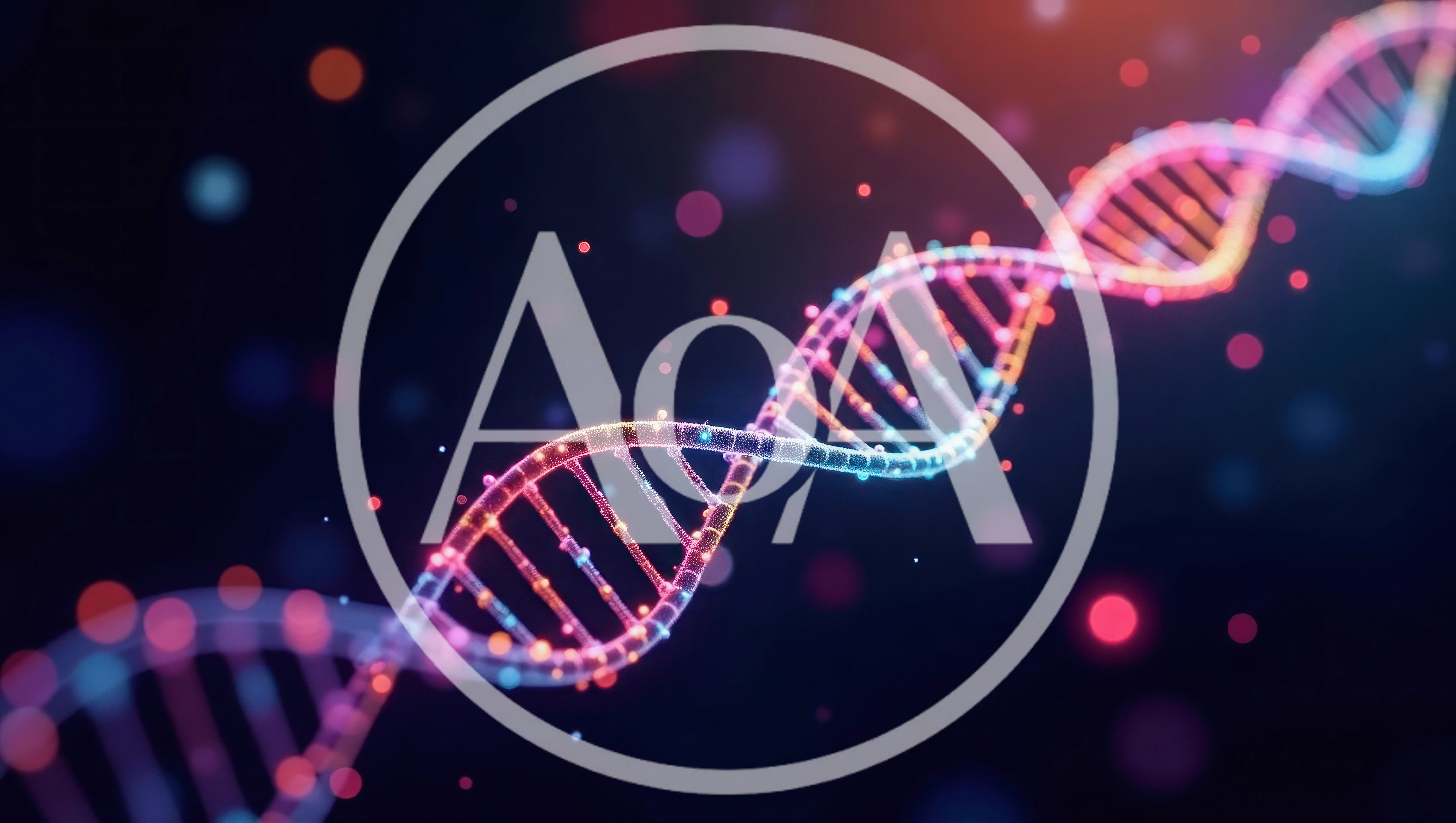 Glowing Digital DNA Helix Strand Animation